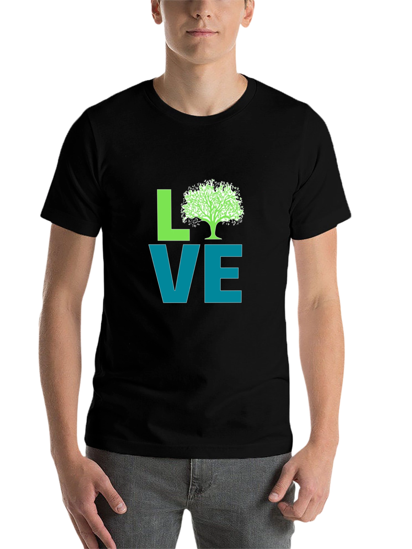 Black Love Nature Graphic Tee - Black view 7