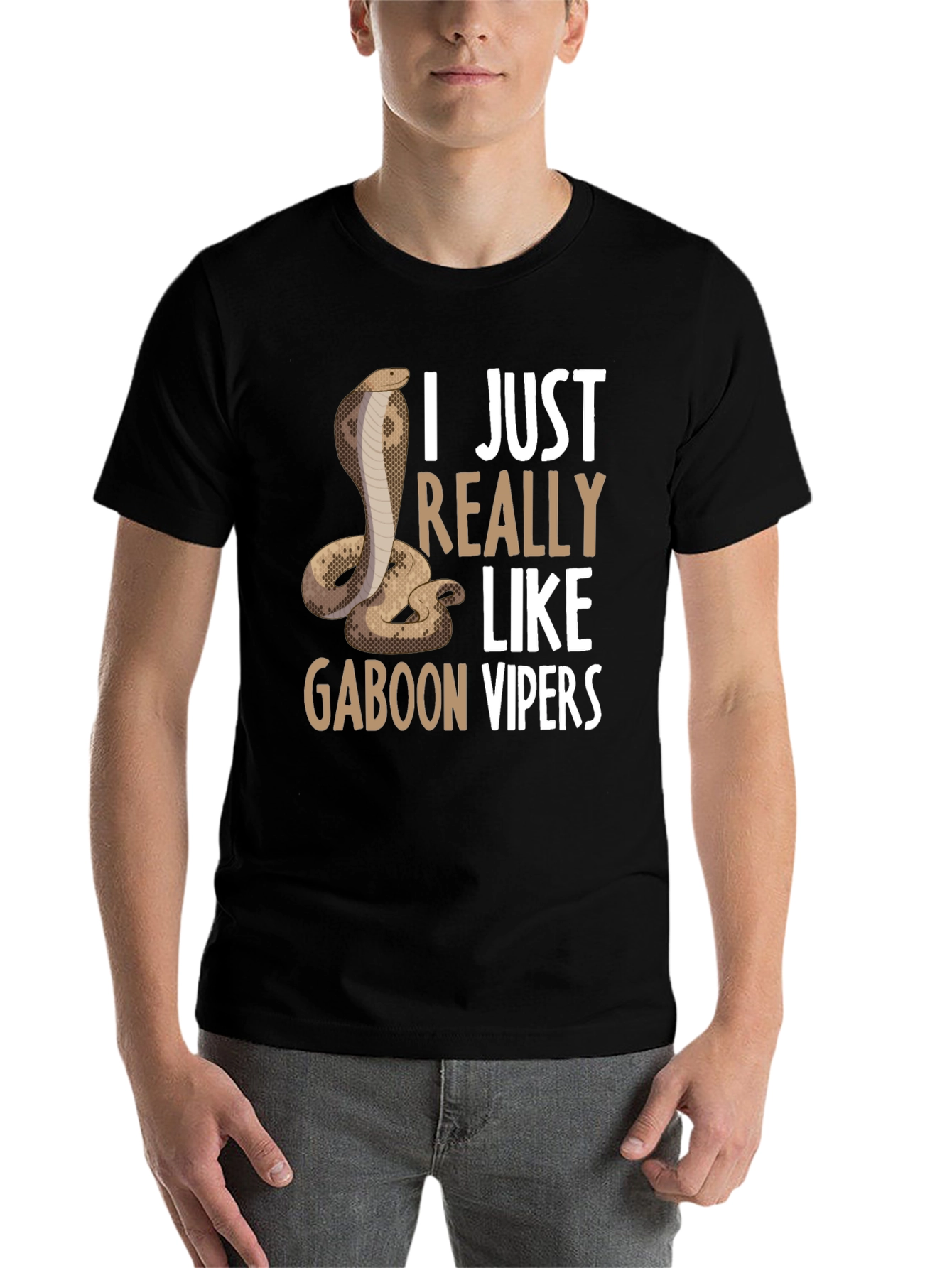 Black Gaboon Viper T-Shirt view 7