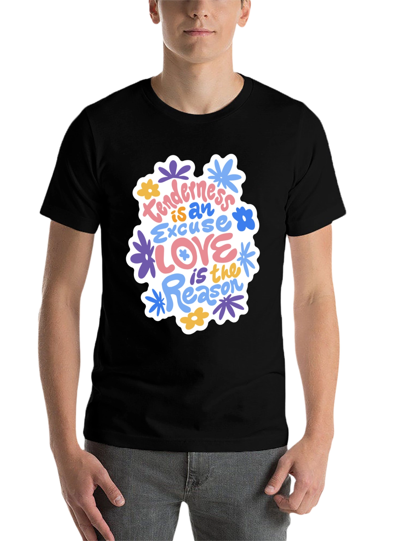 Black Tenderness is an Excuse Love Reason Graphic Tee view 7