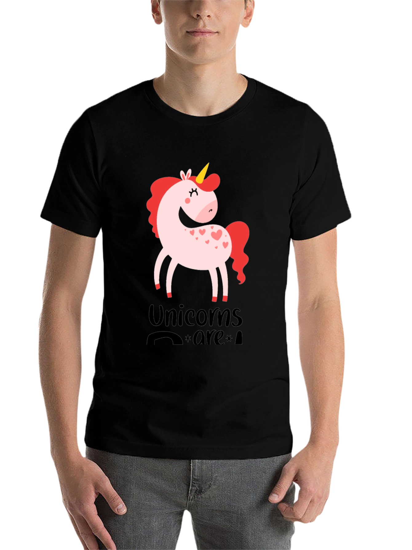 Black Unicorns Are Real Graphic Tee view 7