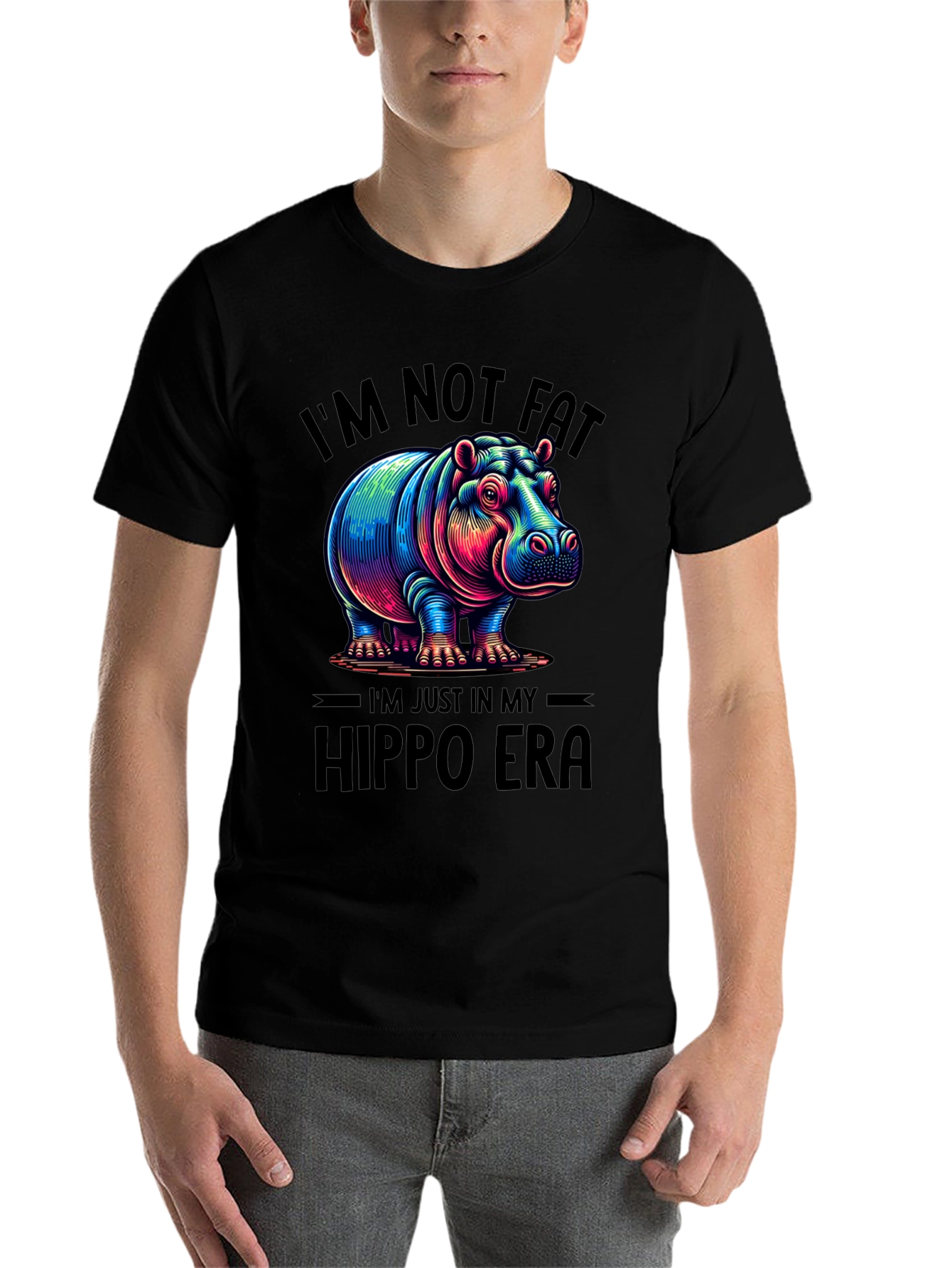 Black Hippo Era Graphic T-Shirt view 7