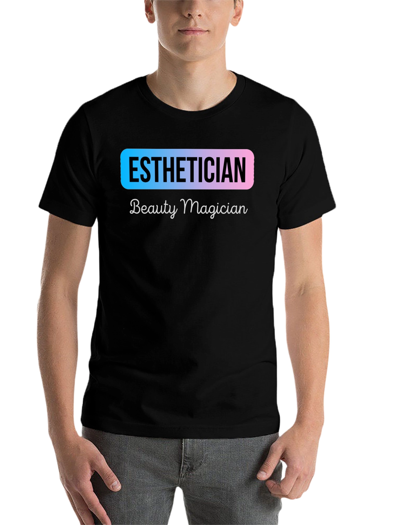 Black Esthetician Beauty Magician T-Shirt - Unisex view 7