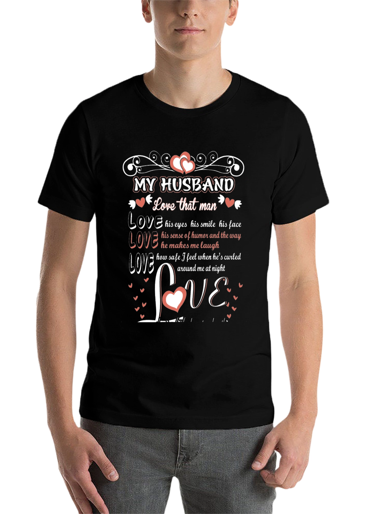 Black My Husband Love That Man Graphic T-Shirt view 7
