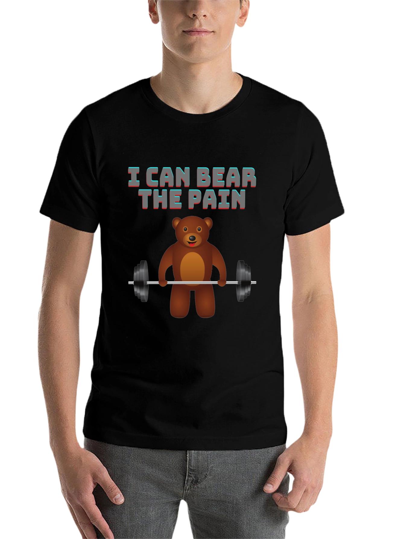 Black I Can Bear The Pain T-Shirt, Gym Humor, Workout Tee view 7