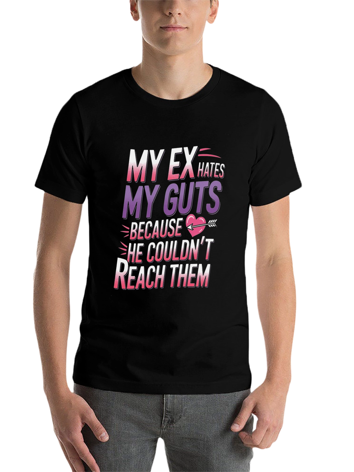 Black My Ex Hates My Guts T-Shirt view 7