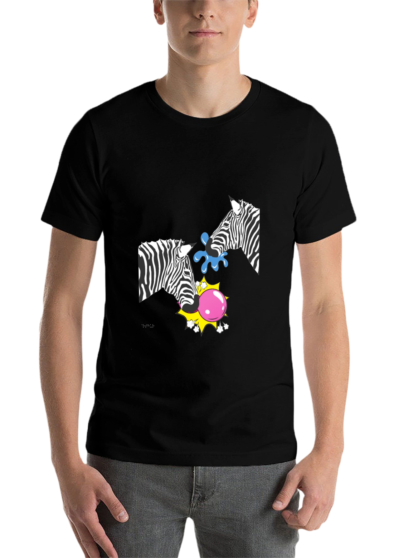 Black Zebra Bubblegum T-Shirt view 7