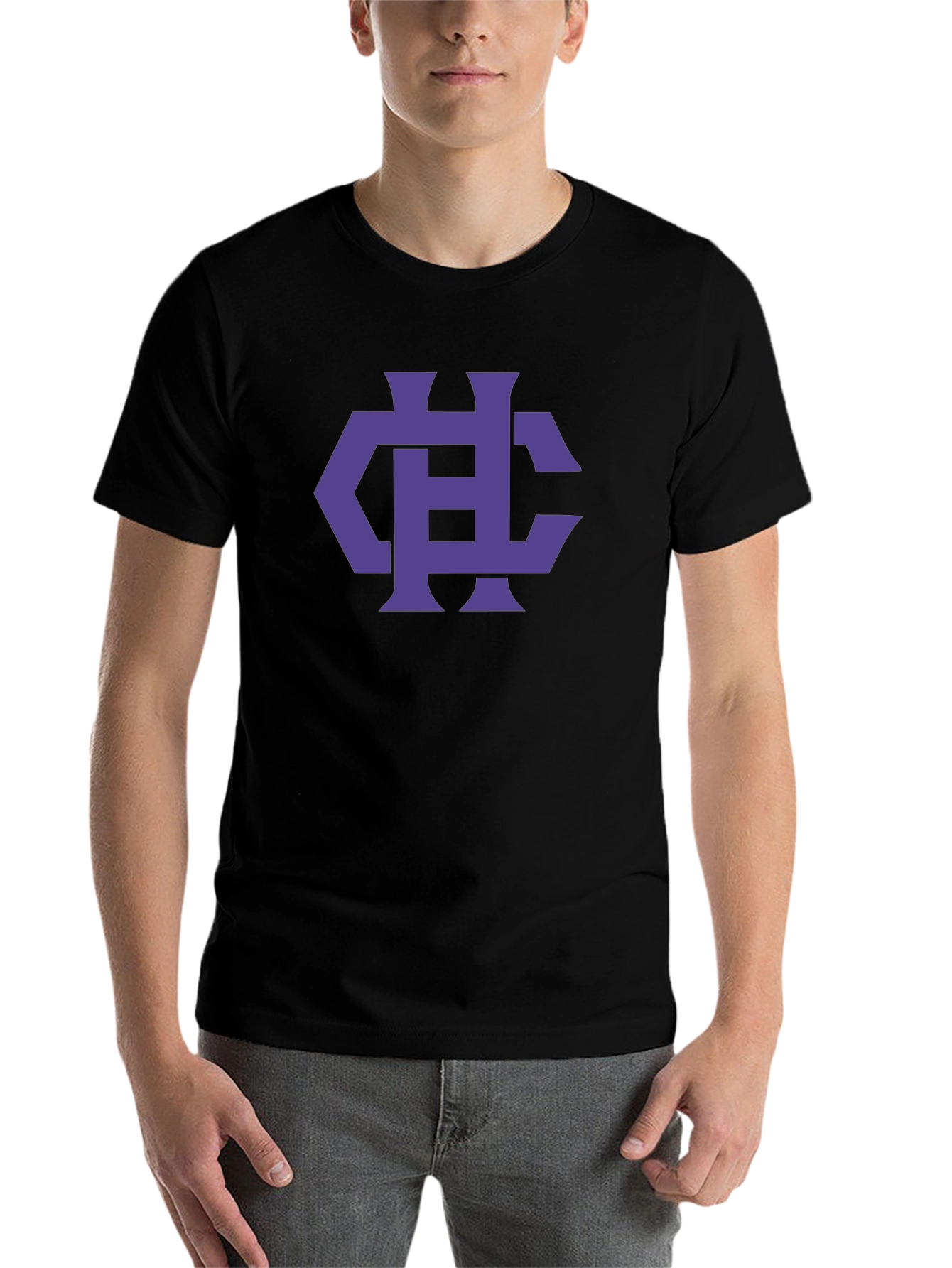 Black HC Logo T-Shirt - Stylish Casual Wear view 7