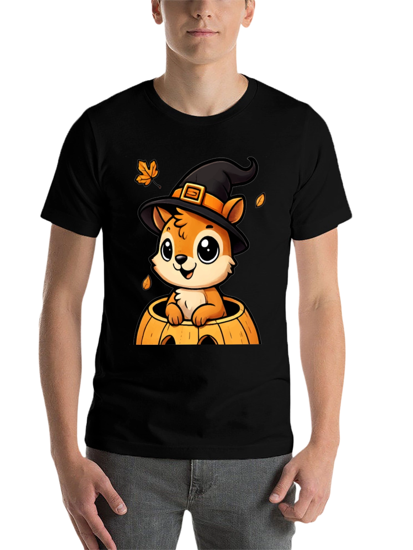 Black Halloween Squirrel T-Shirt view 7