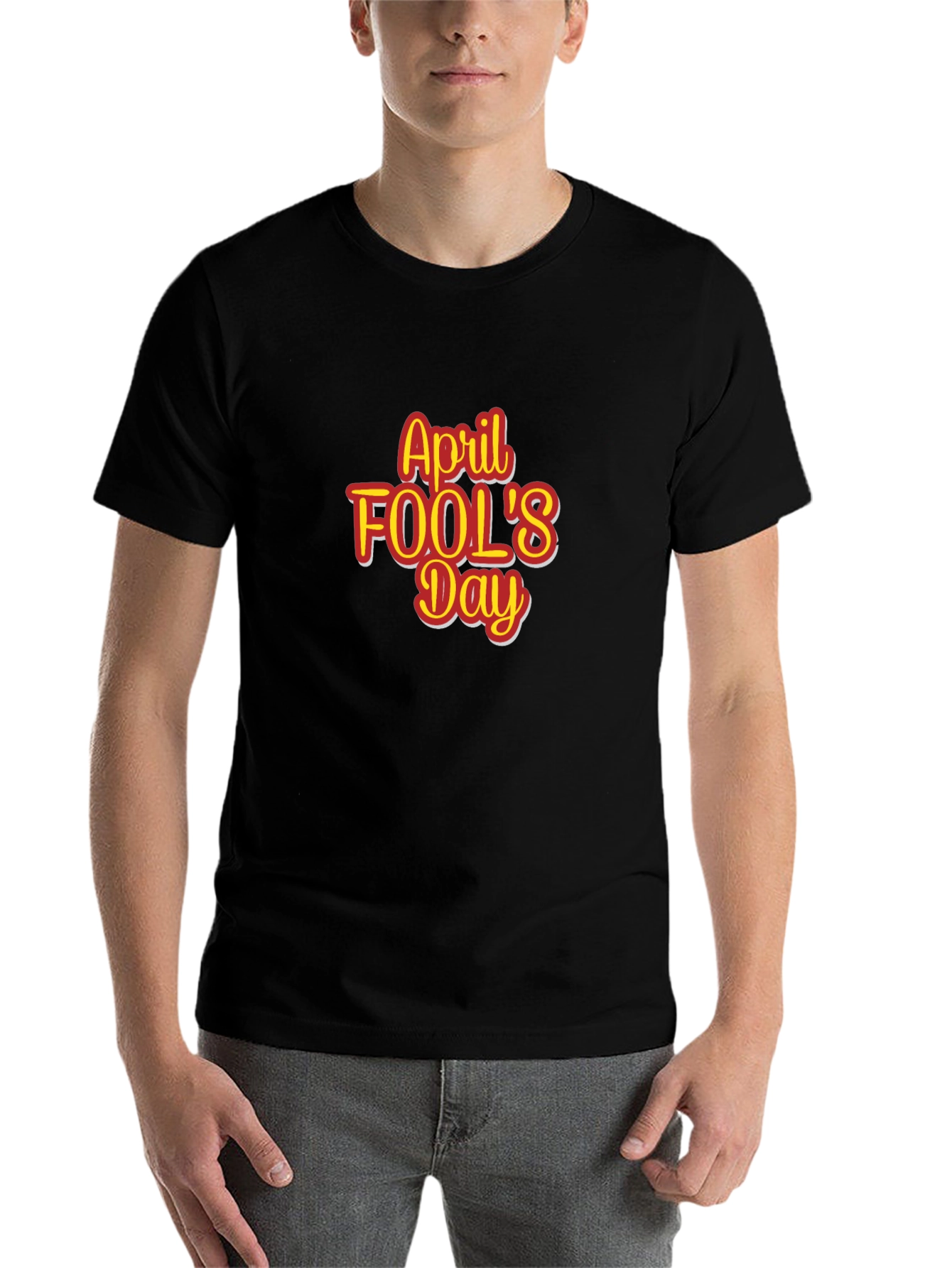 Black April Fool's Day Graphic Tee - Black view 7