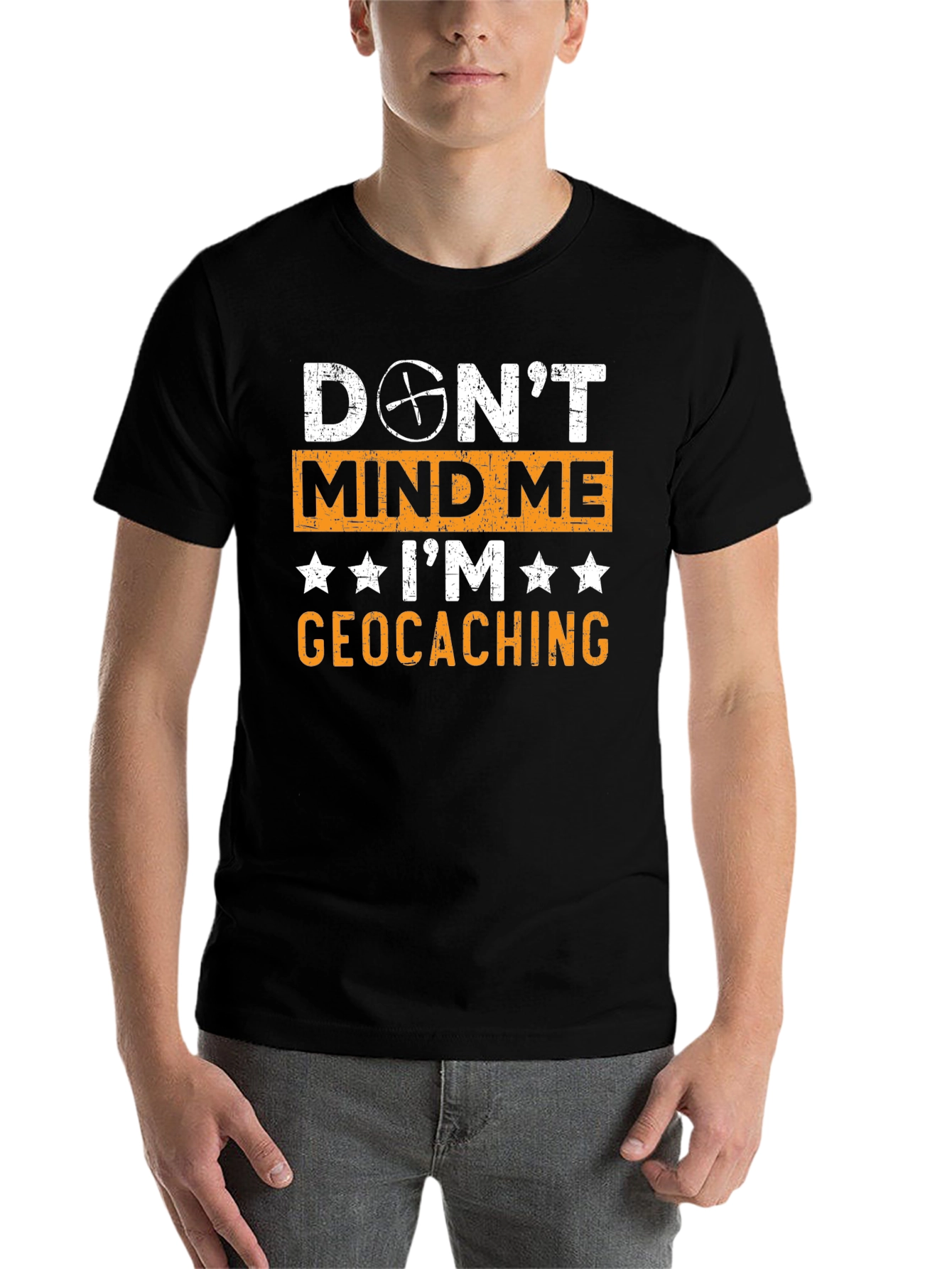 Black Geocaching T-Shirt - Don't Mind Me - Geocaching Tee view 7