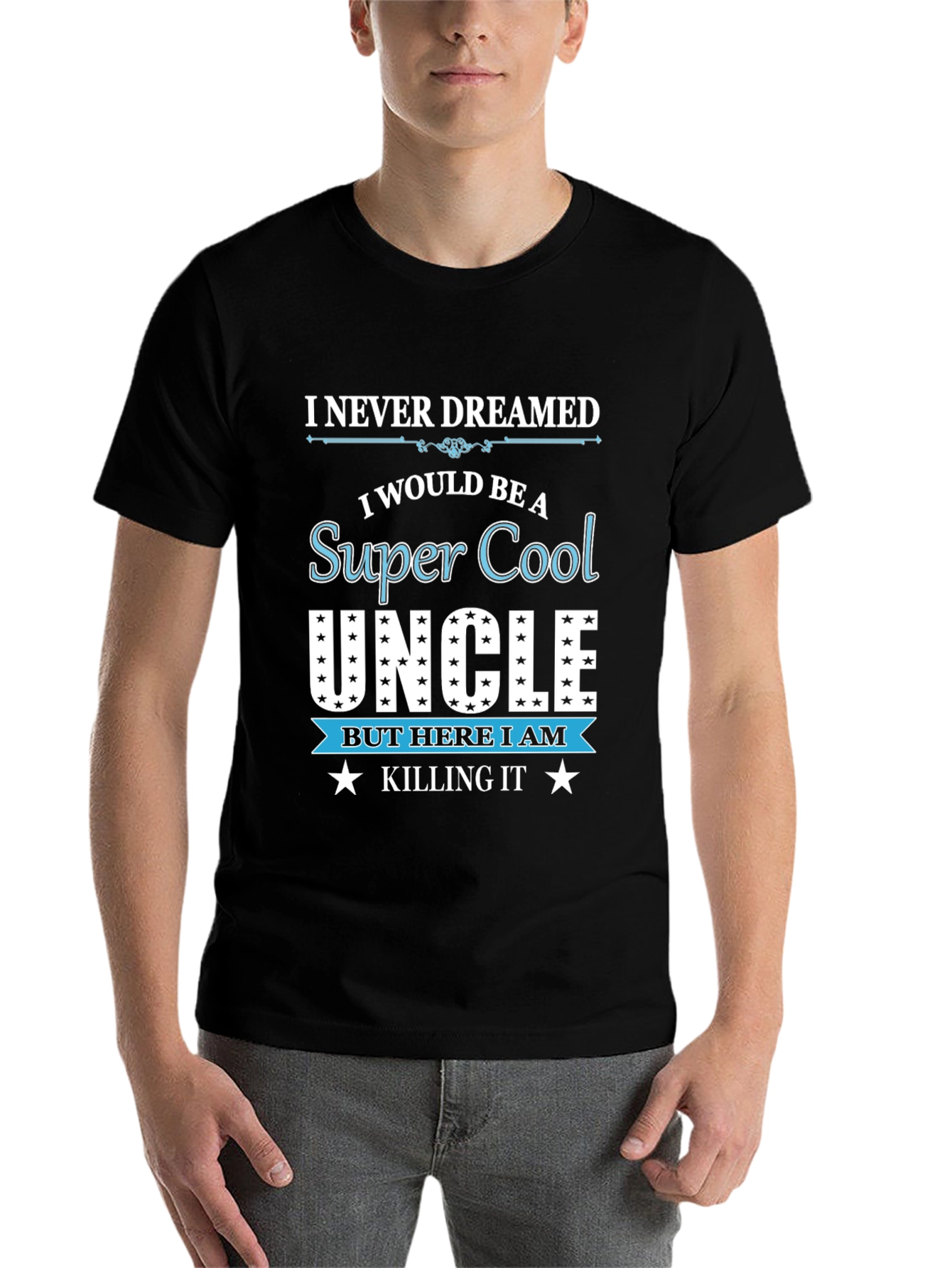 Black Super Cool Uncle T-Shirt view 7