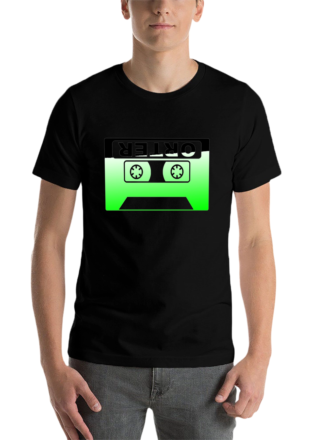 Black Retro Cassette Tape Graphic Tee - Black view 7
