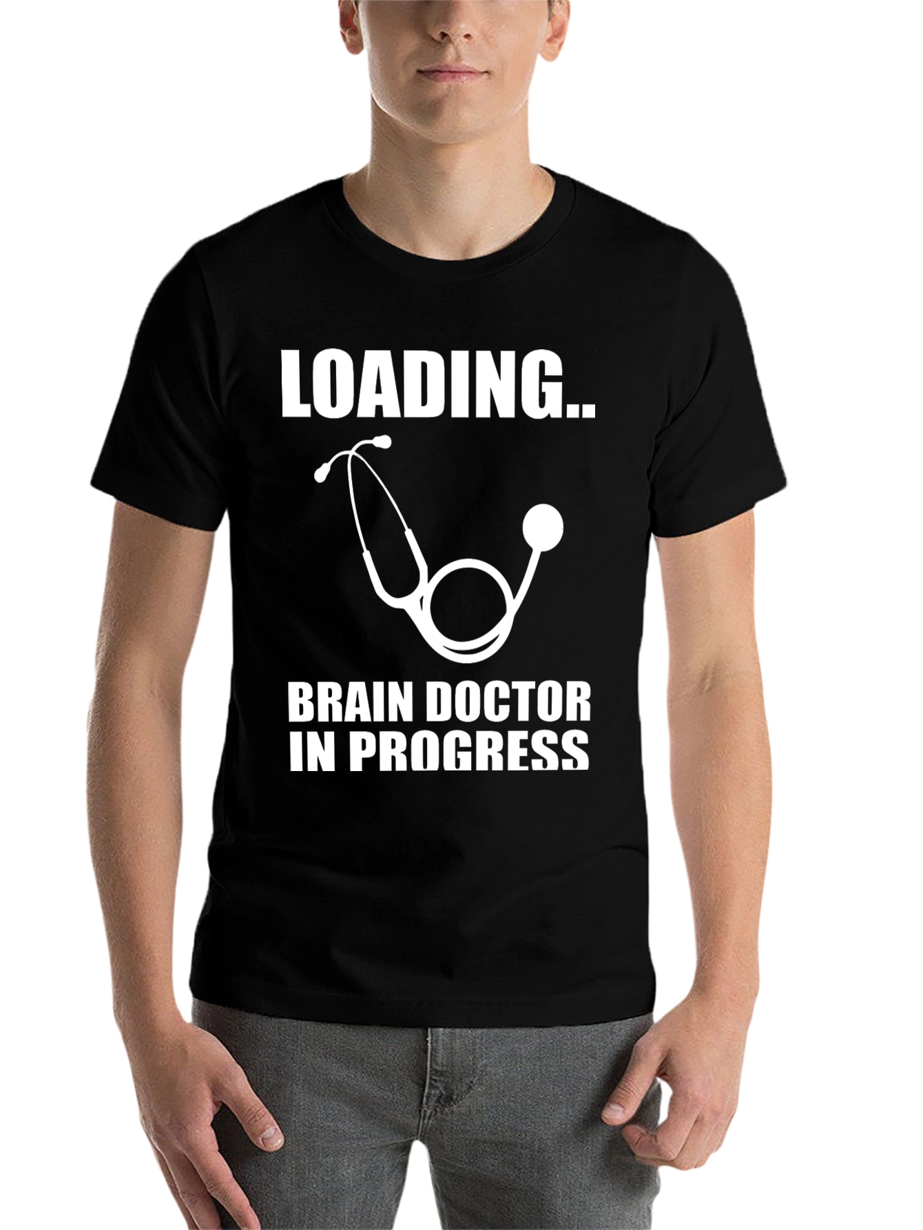 Black Brain Doctor In Progress Tee view 7