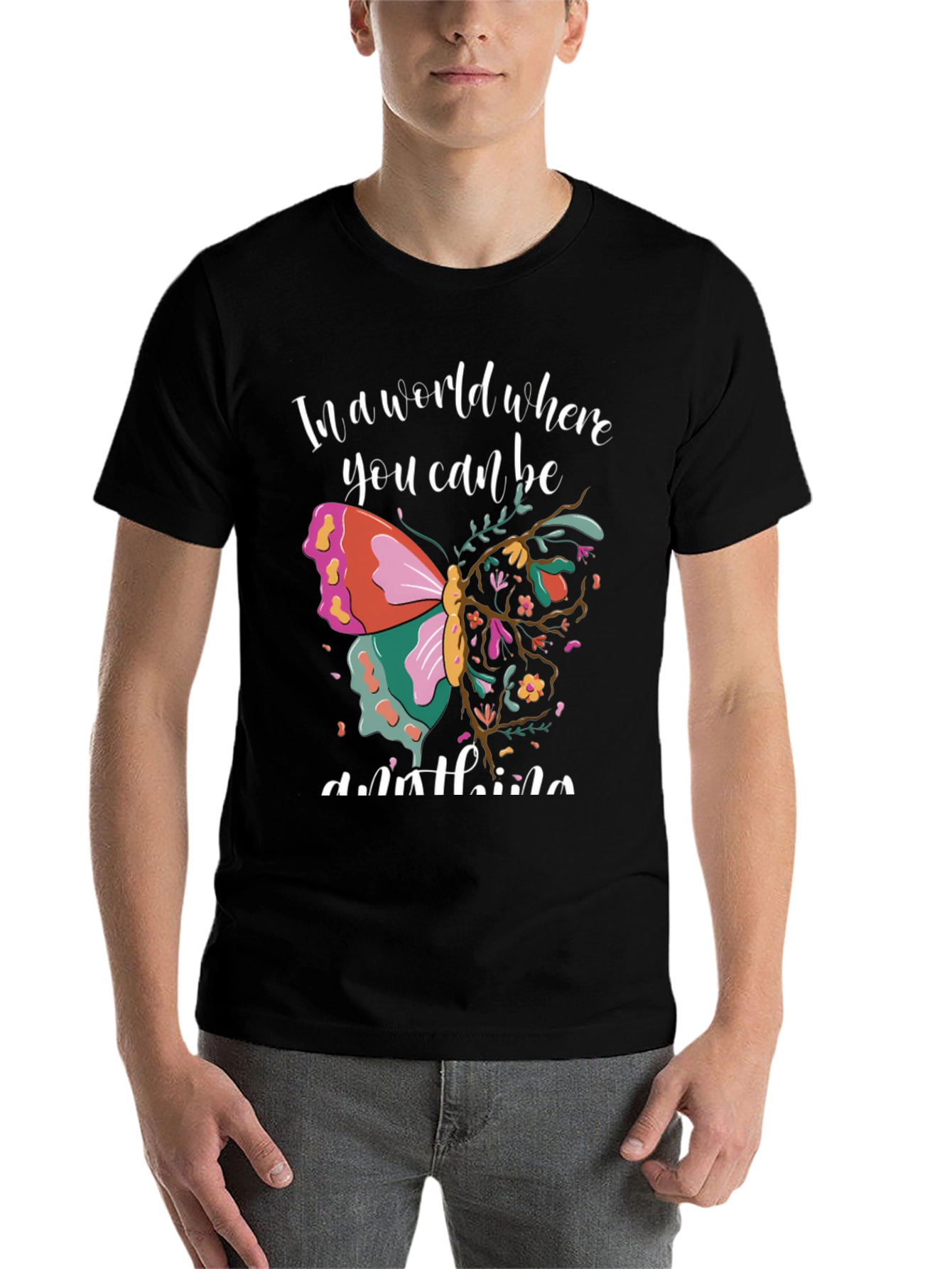 Black Butterfly Graphic T-Shirt - Be Anything! view 7