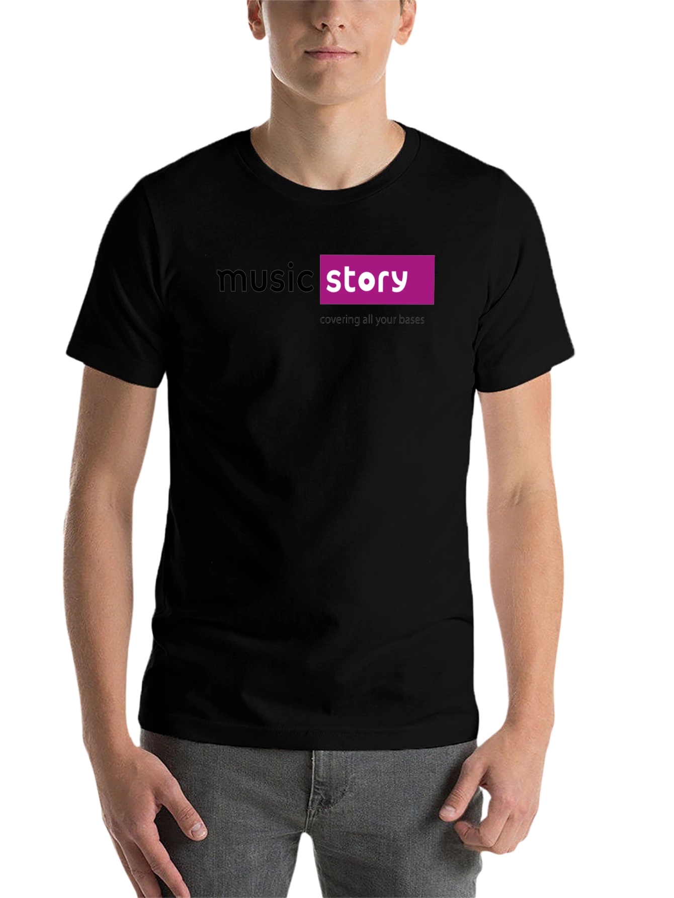 Black Music Story Black Cotton Graphic T-Shirt view 7