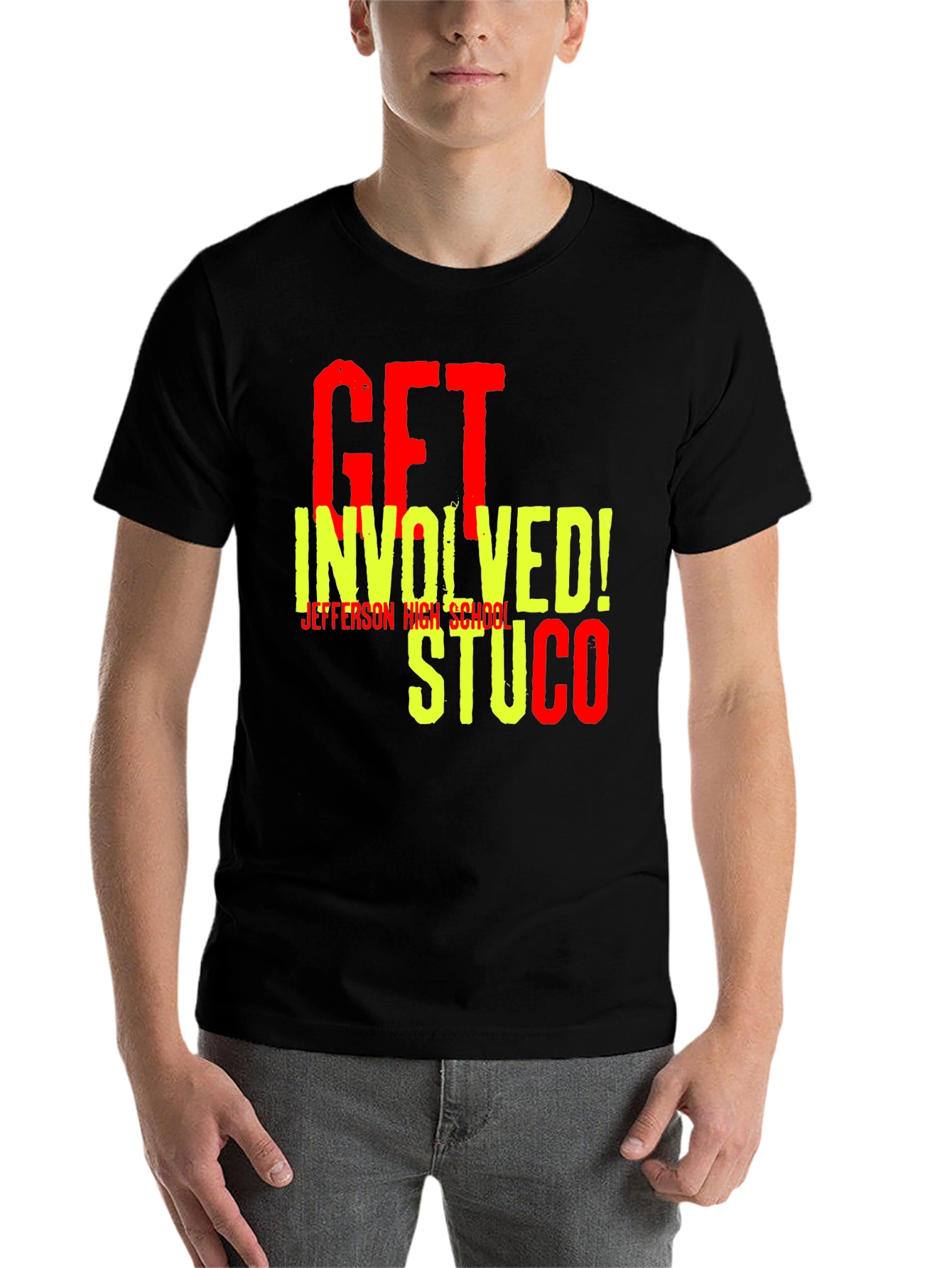 Black Get Involved STUCO T-Shirt - Jefferson High view 7