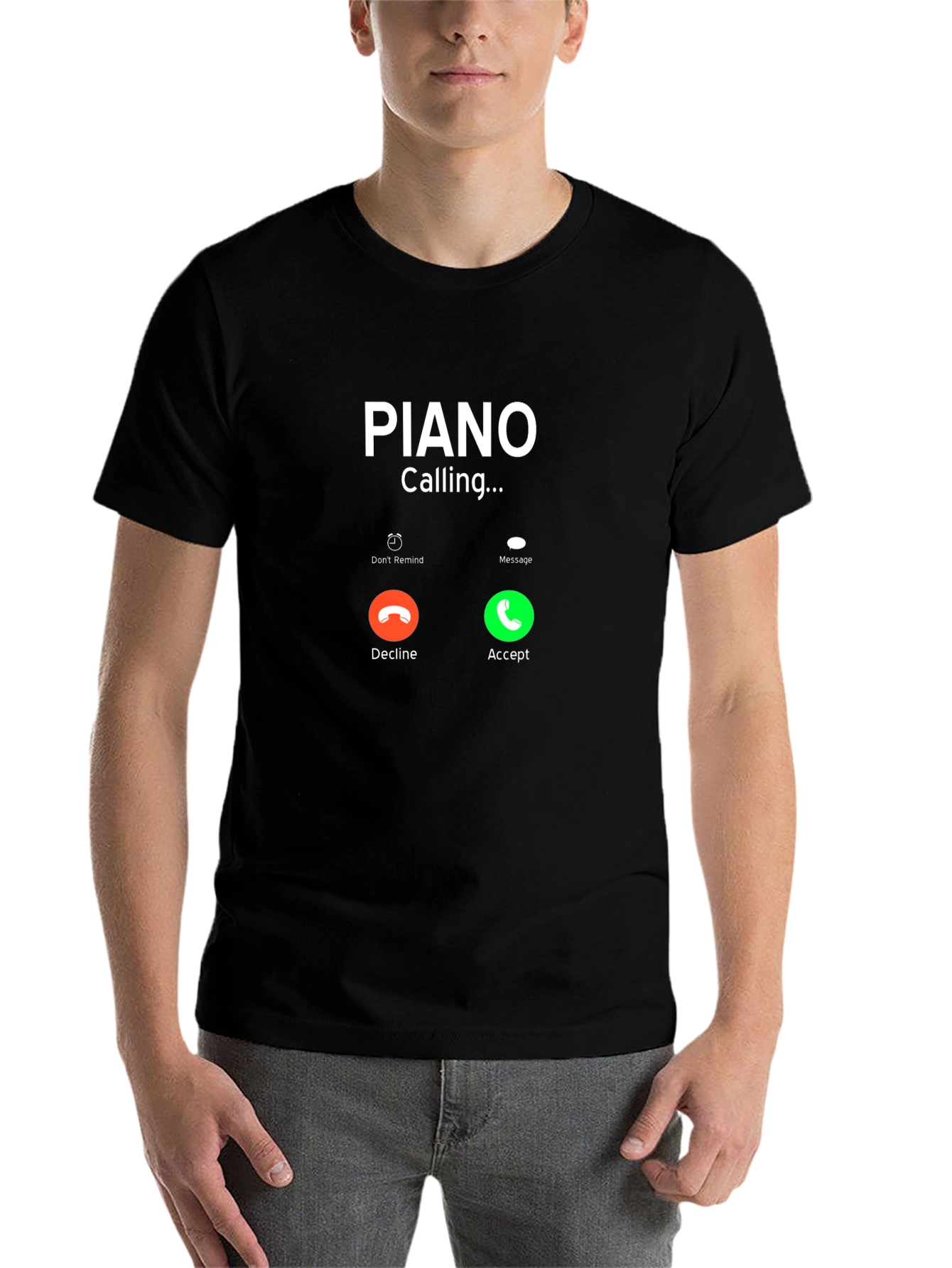 Black Piano Calling Black T-Shirt view 7