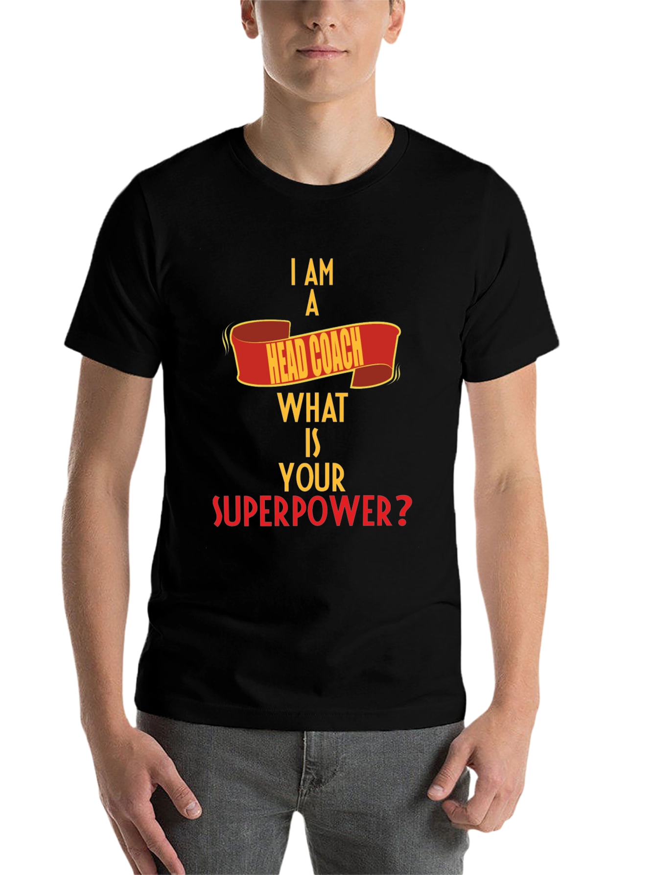 Black Head Coach Superpower T-Shirt view 7