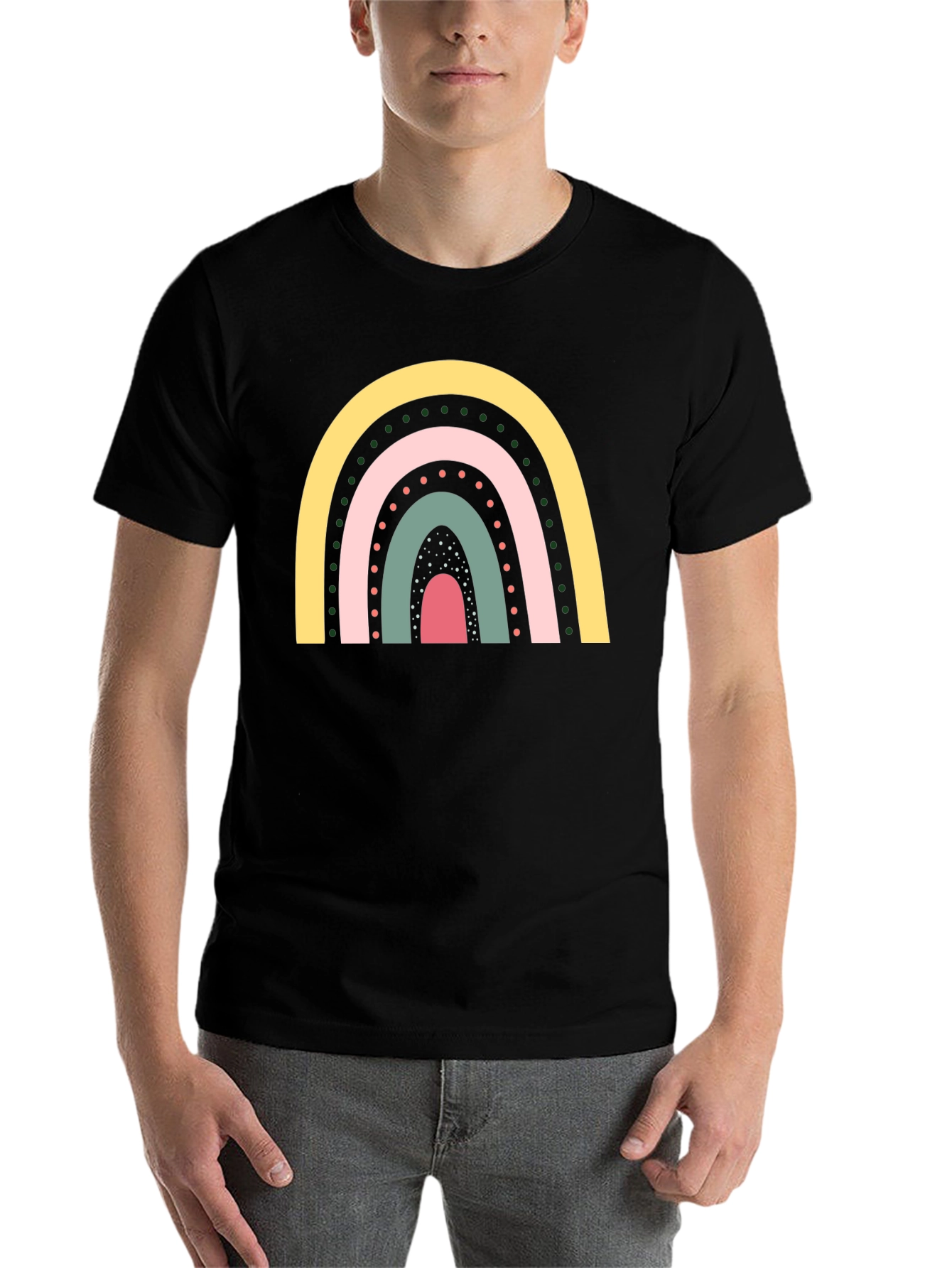 Black Rainbow Graphic Tee - Stylish & Comfortable view 7