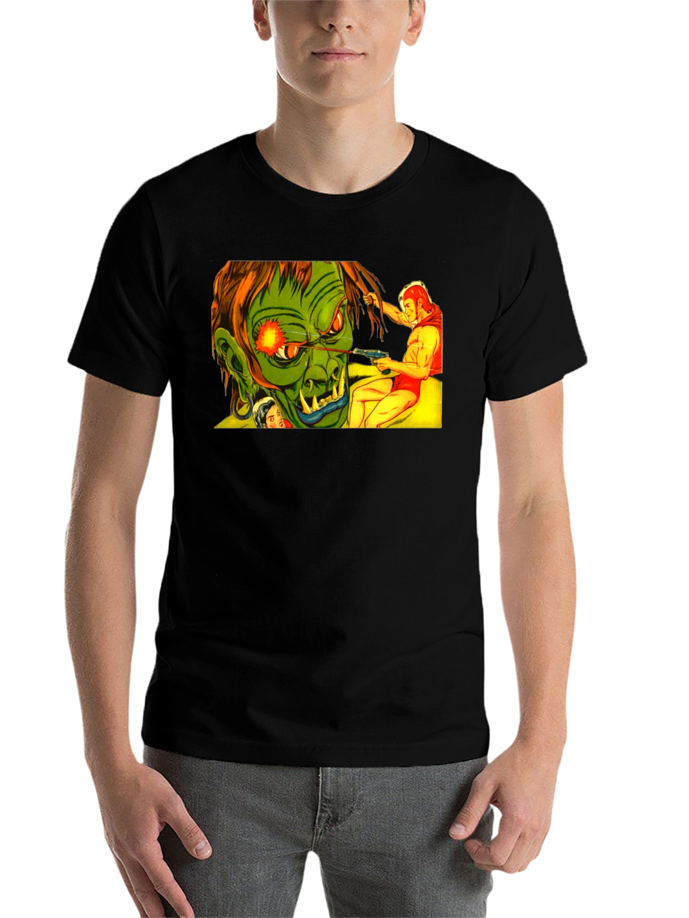 Black Sci-Fi Adventure Graphic T-Shirt view 7