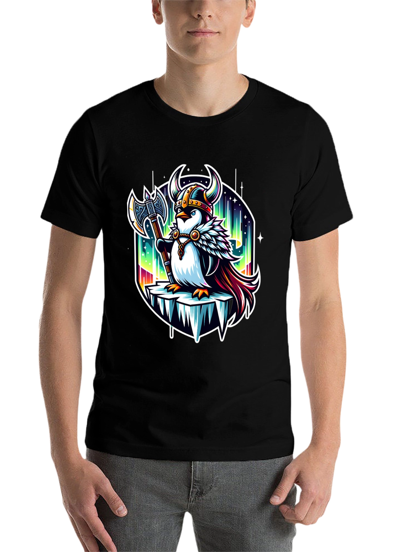 Black Viking Penguin Graphic T-Shirt view 7