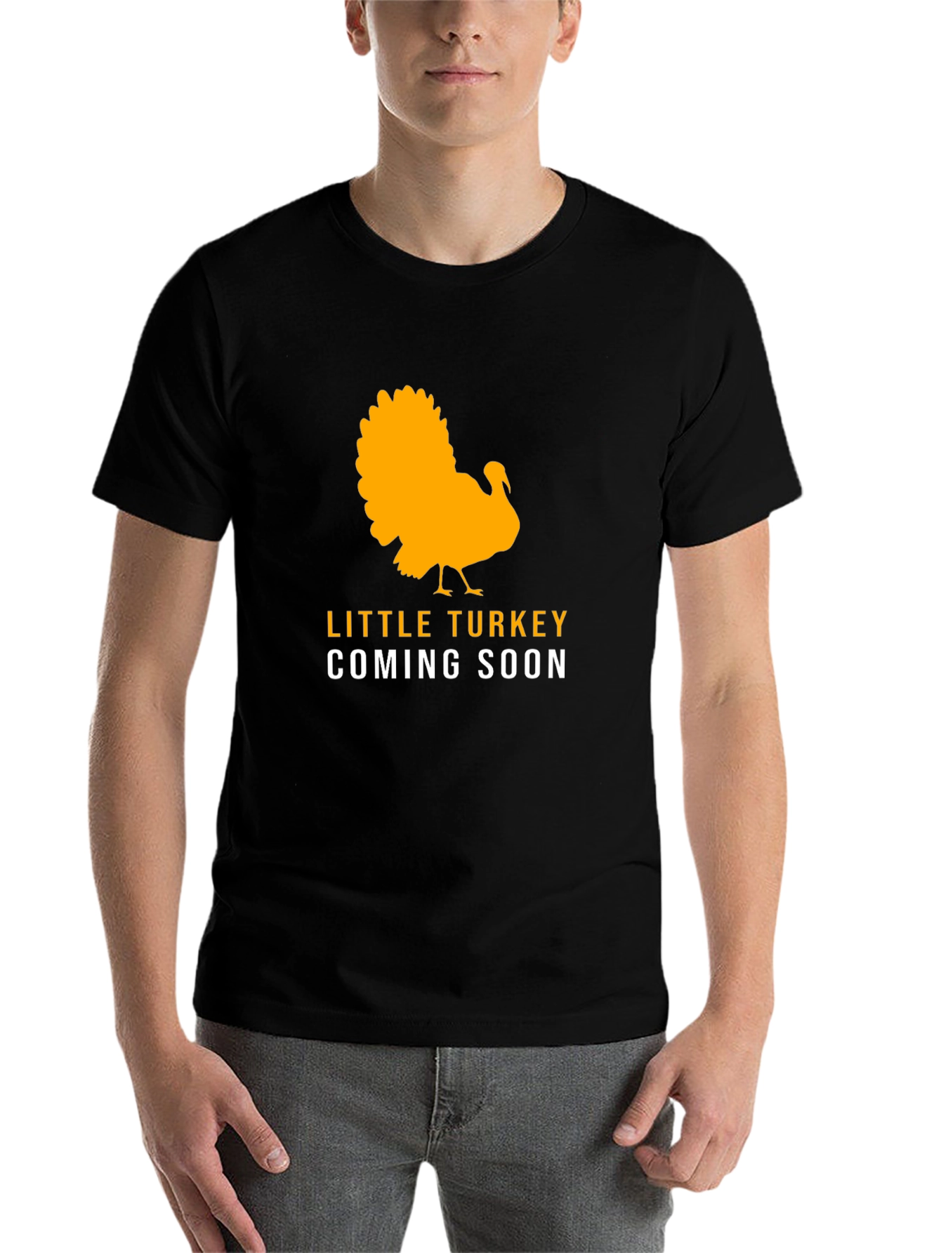 Black Little Turkey Coming Soon Black T-Shirt view 7