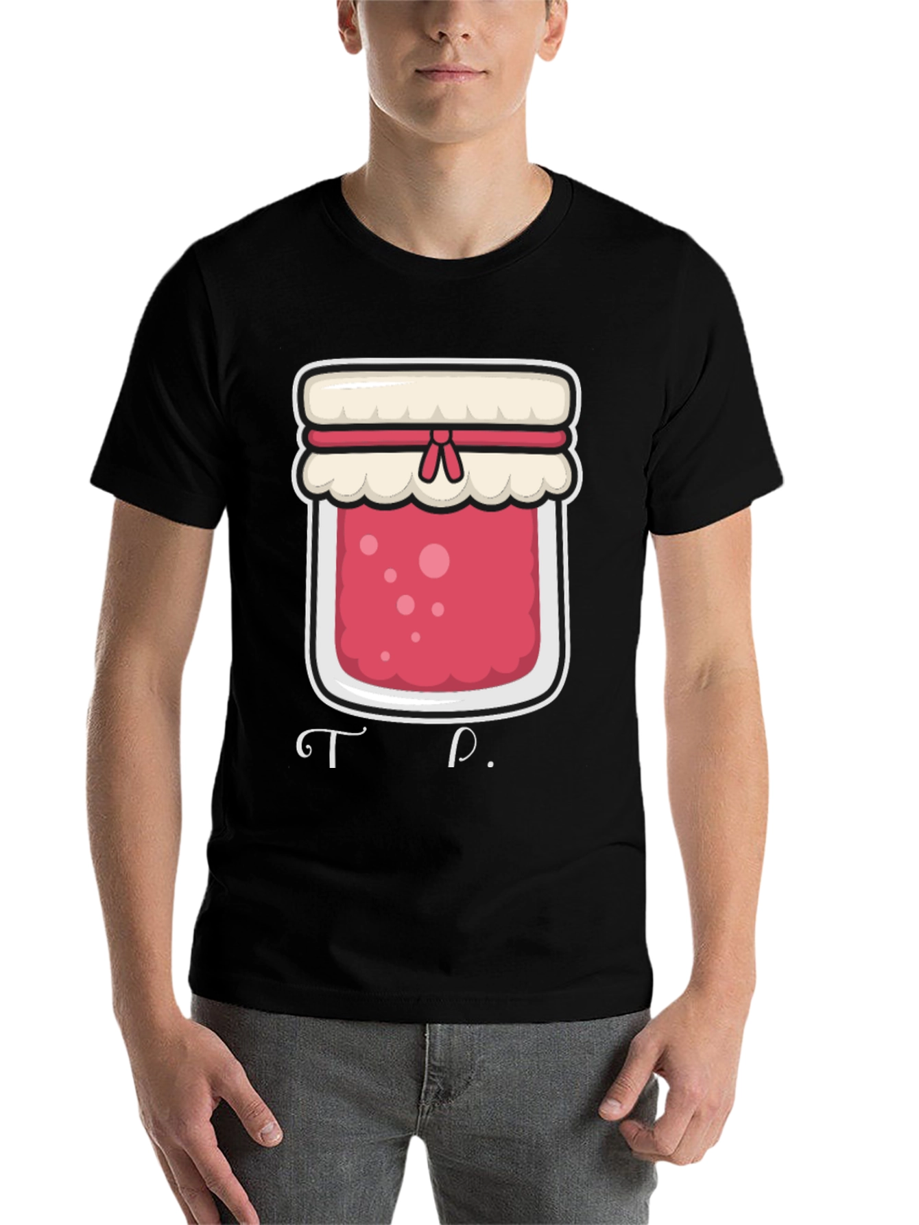 Black Jam Jar Graphic T-Shirt - Foodie Tee view 7