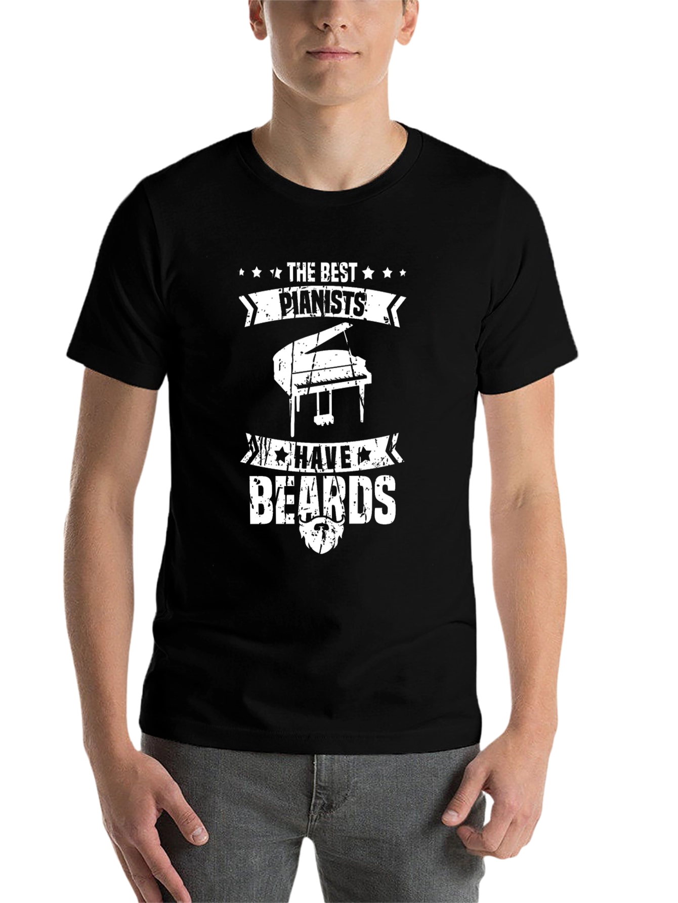 Black Pianists with Beards Graphic Tee view 7