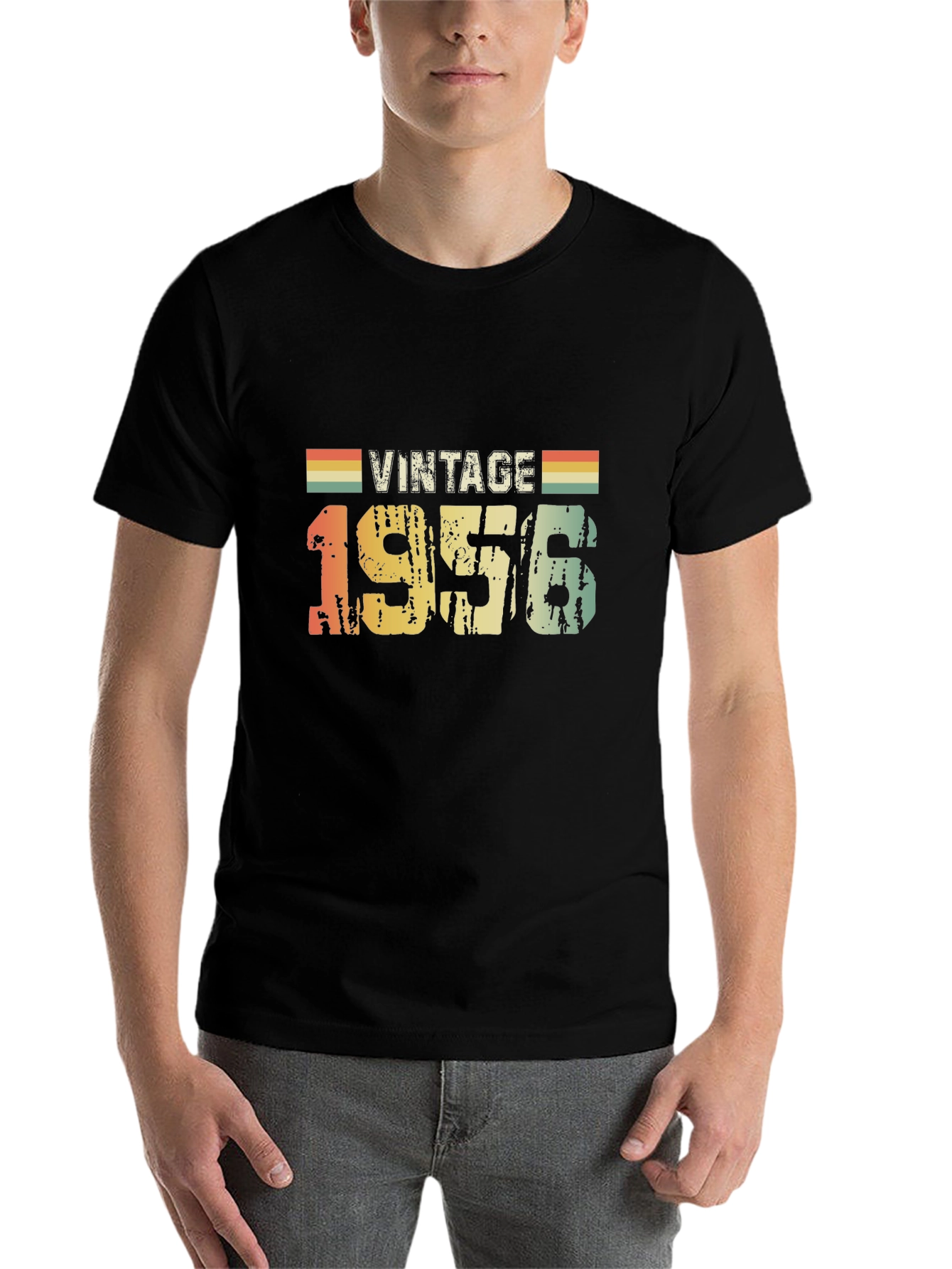 Black Vintage 1956 T-Shirt - Retro Birthday Gift Idea view 7