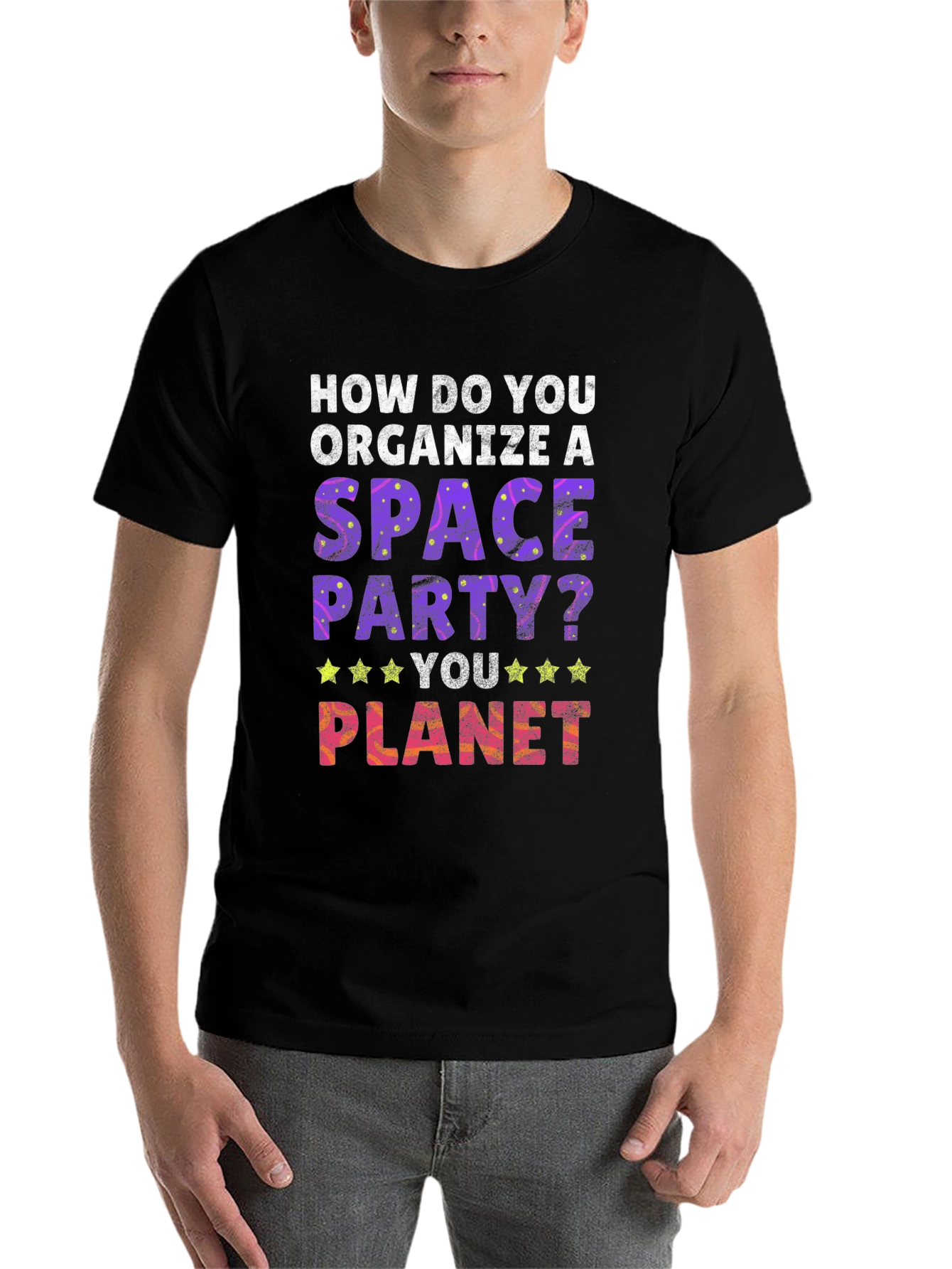 Black Space Party T-Shirt - You Planet! view 7