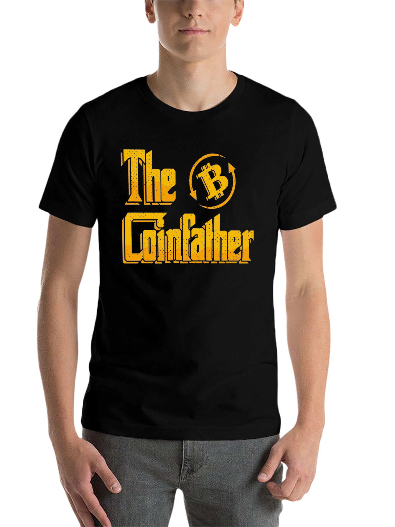 Black The Coinfather Bitcoin Crypto T-Shirt view 7