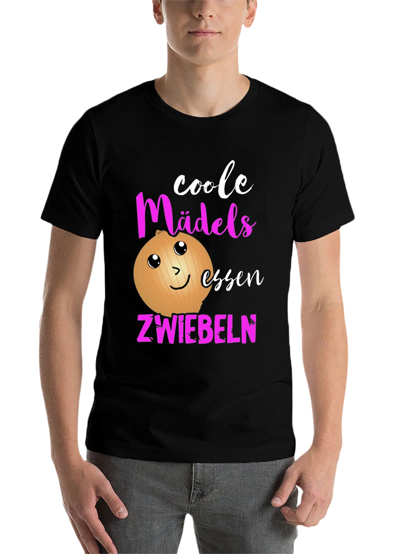Black Funny German Onion T-Shirt for Cool Girls view 7