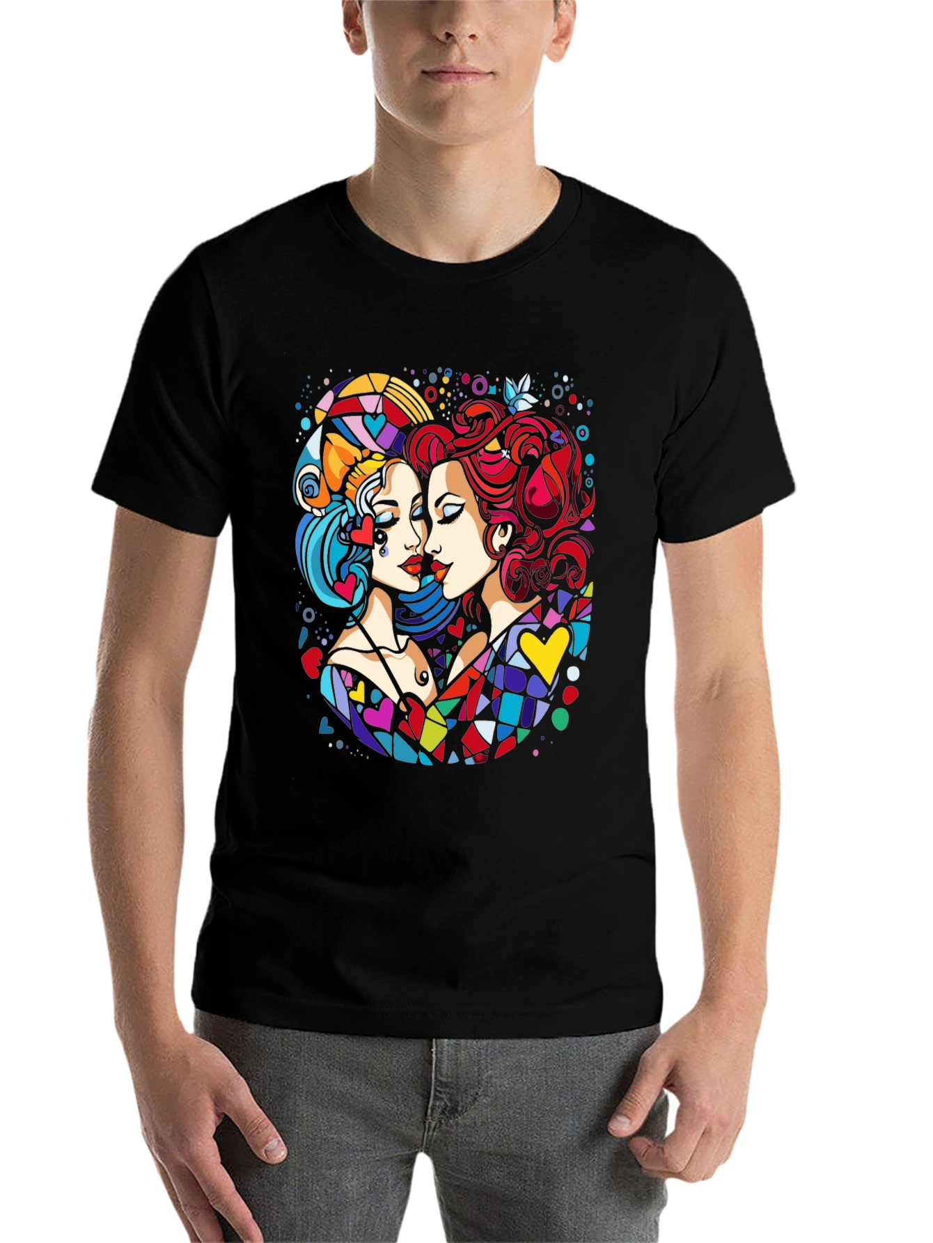 Colorful Abstract Art Graphic Tee - 7