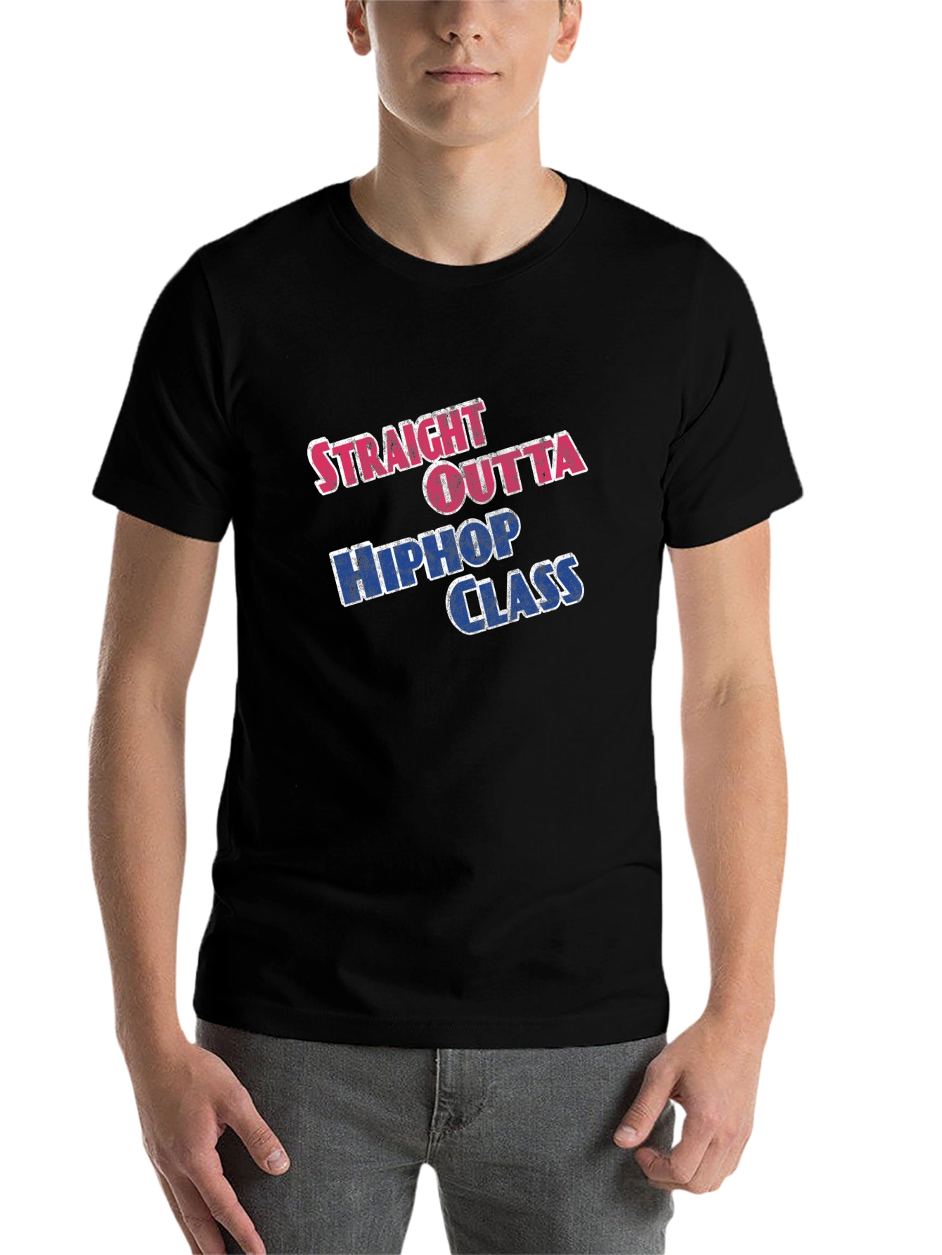 Black Straight Outta Hip Hop Class T-Shirt view 7