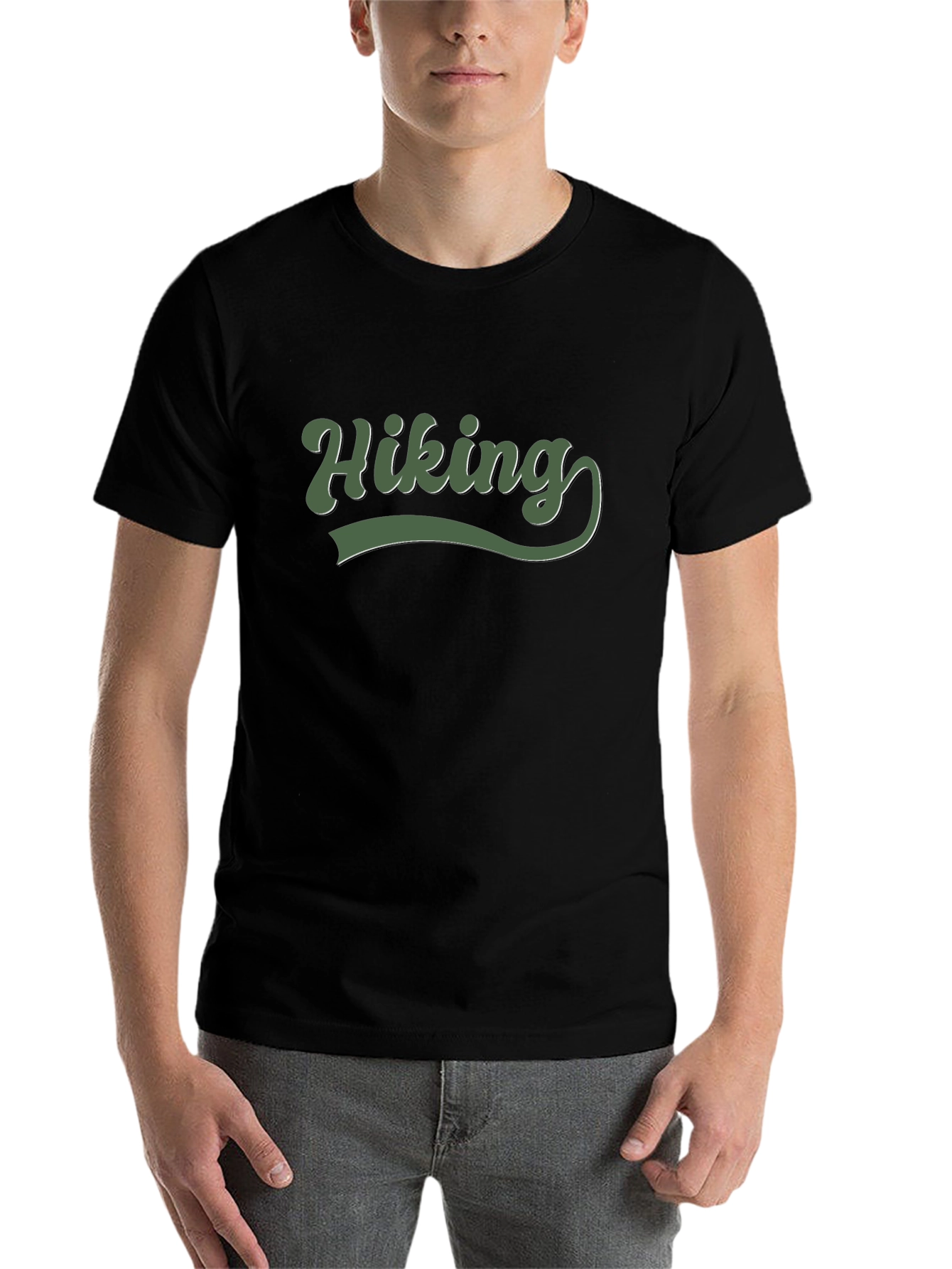 Black Hiking Adventure Tee - Black Soft Cotton view 7