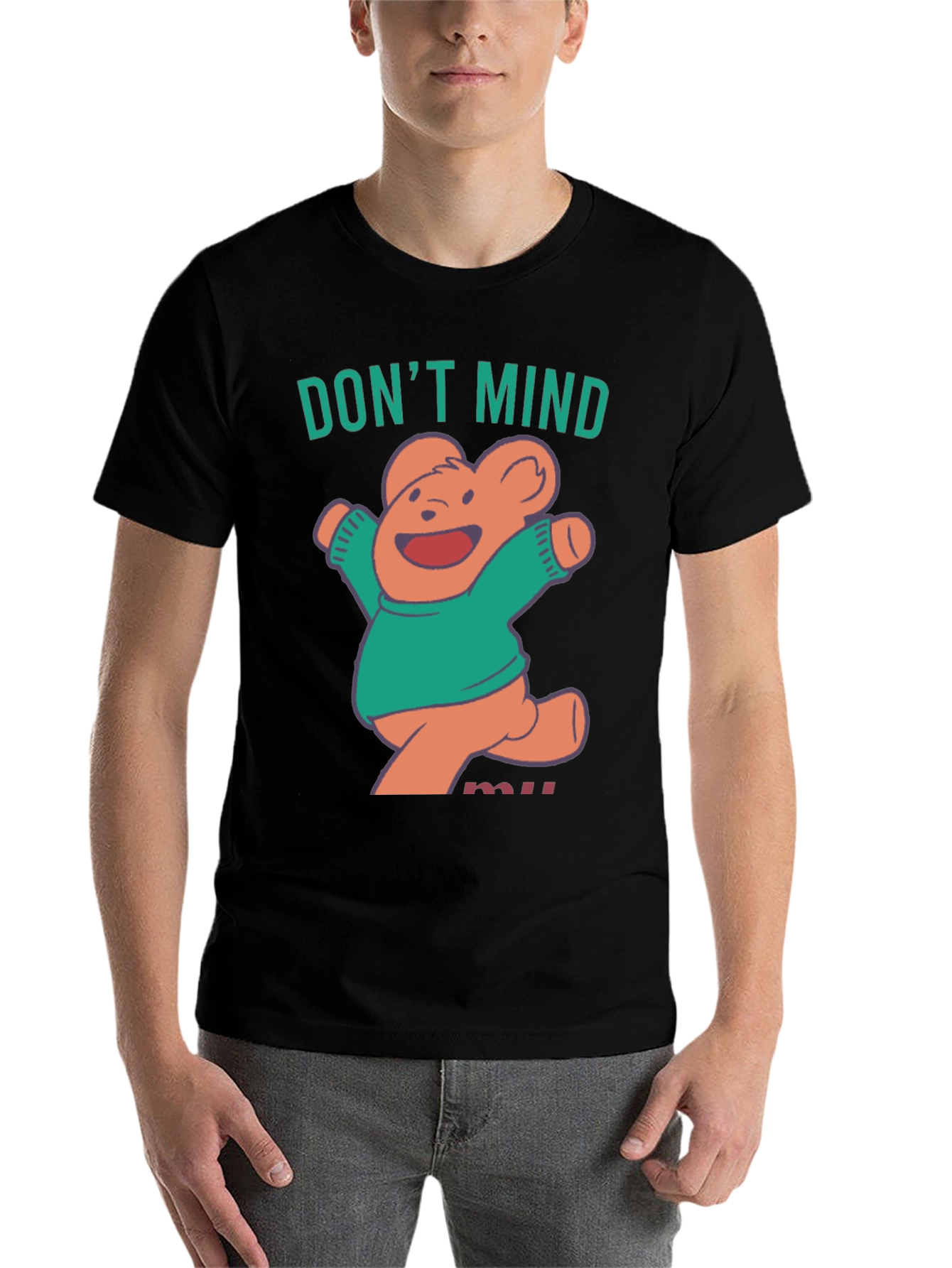 Black Don't Mind Me Bear T-Shirt view 7