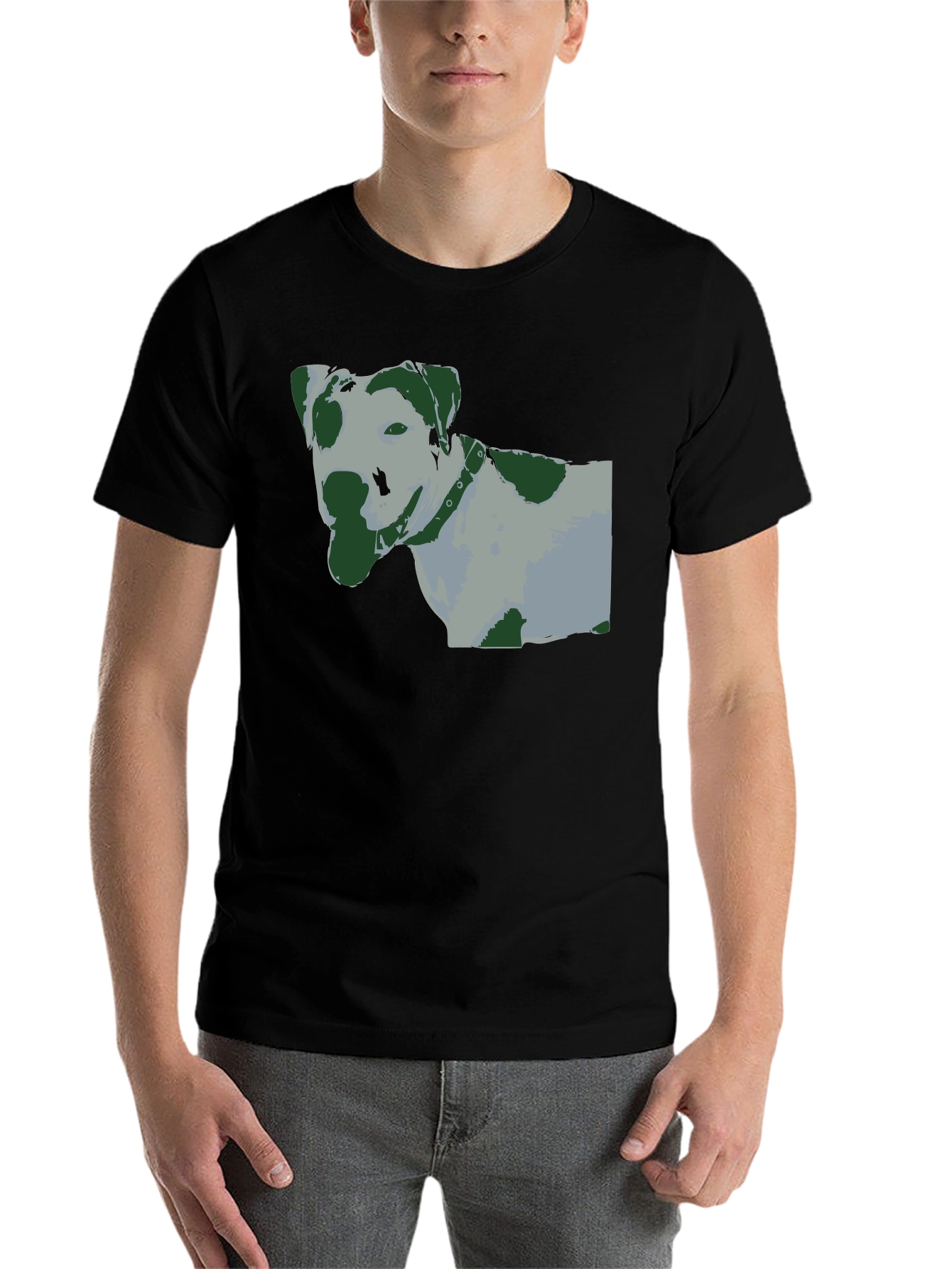 Black Dog Graphic T-Shirt - Cool Dog Lover Tee view 7