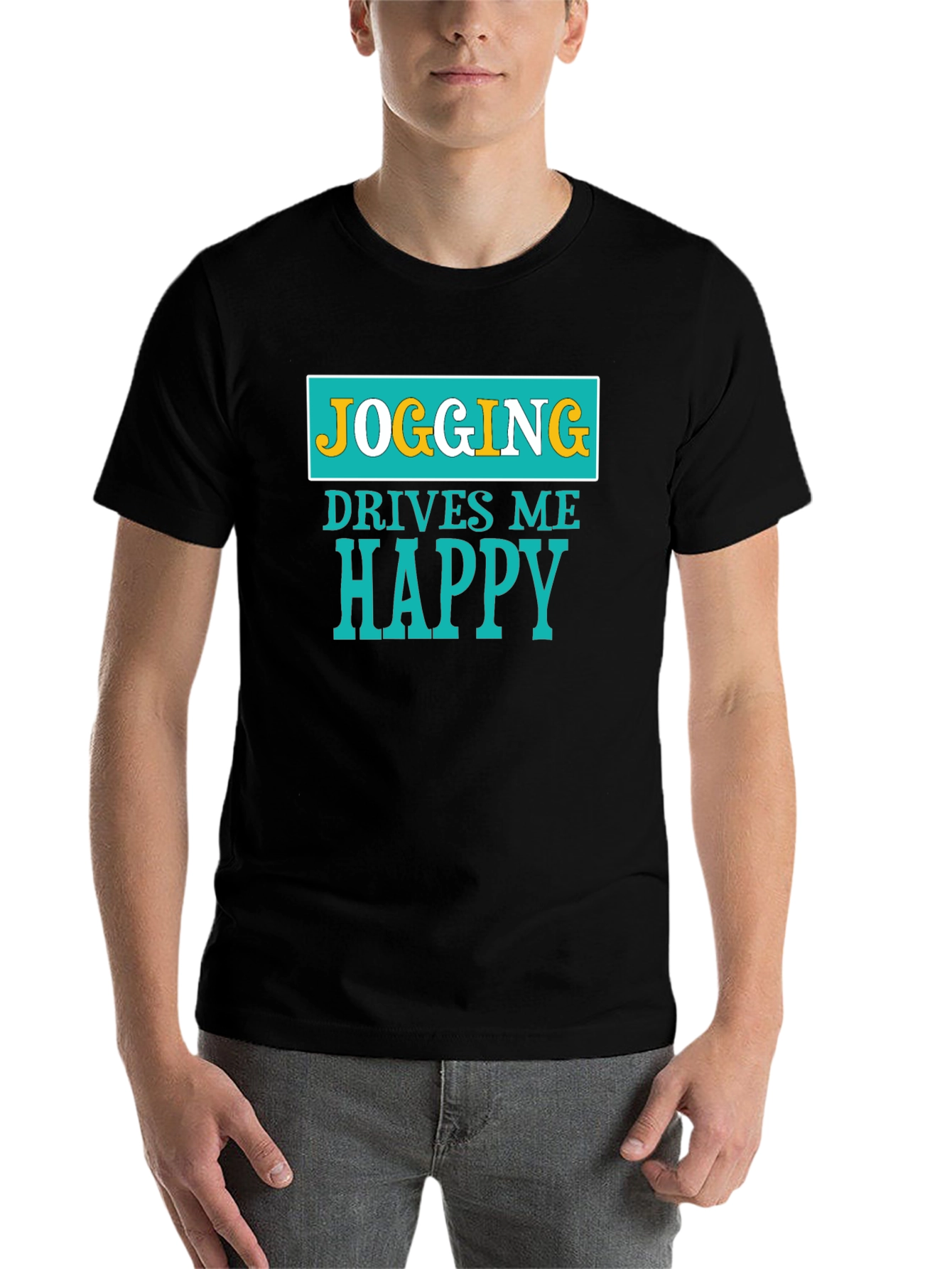 Jogging Drives Me Happy Graphic T-Shirt - 7