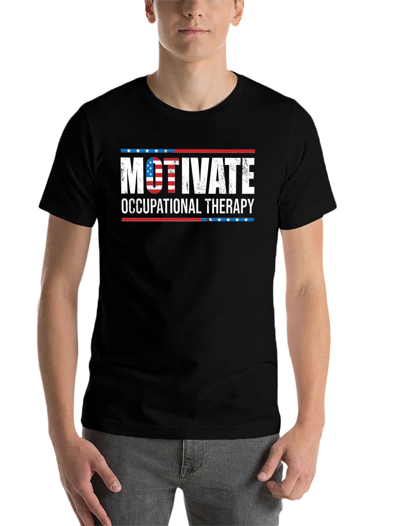 Motivate Occupational Therapy USA Flag T-Shirt - 7