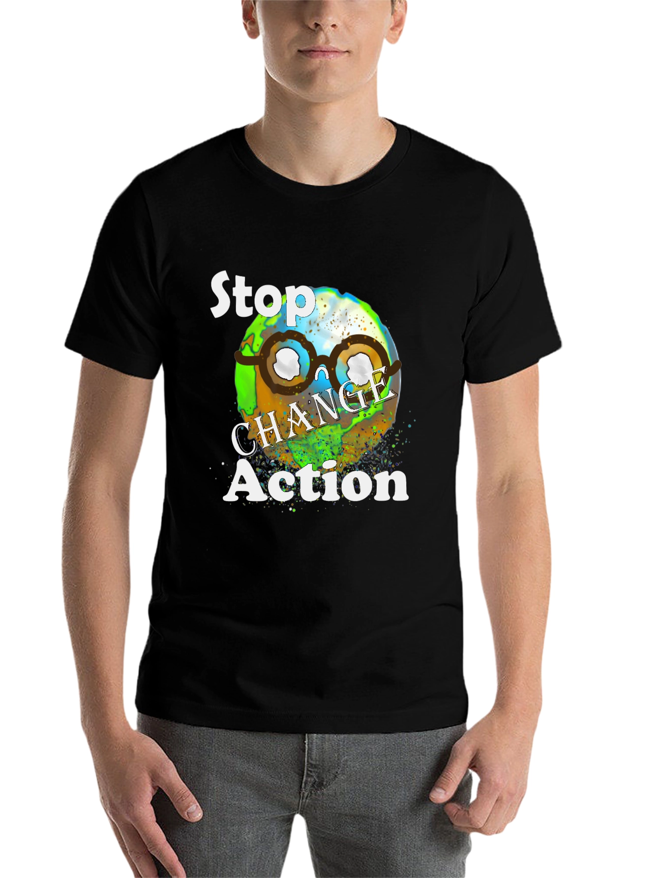 Black Stop Change T-Shirt view 7