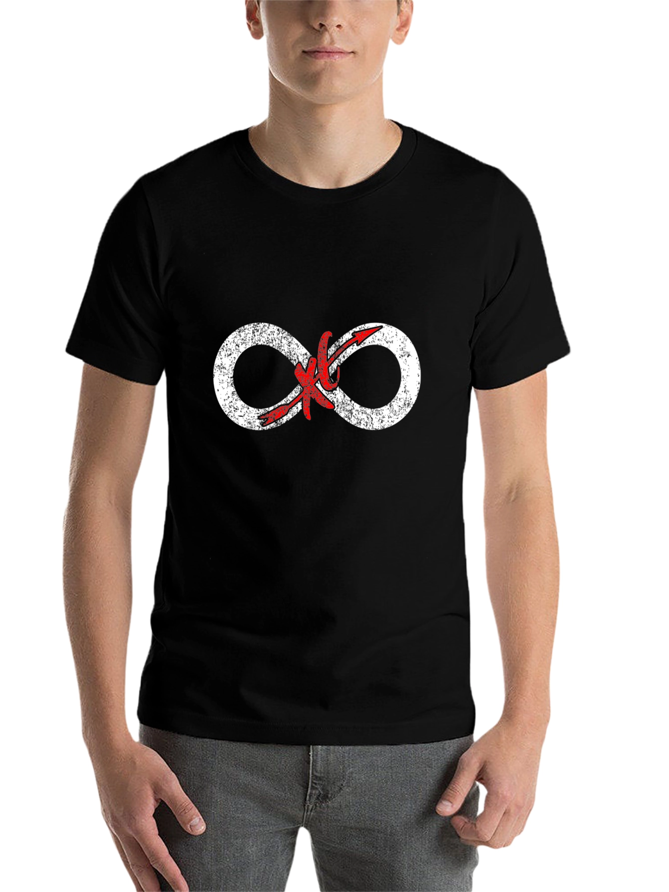 Black Infinity Symbol Graphic Tee view 7