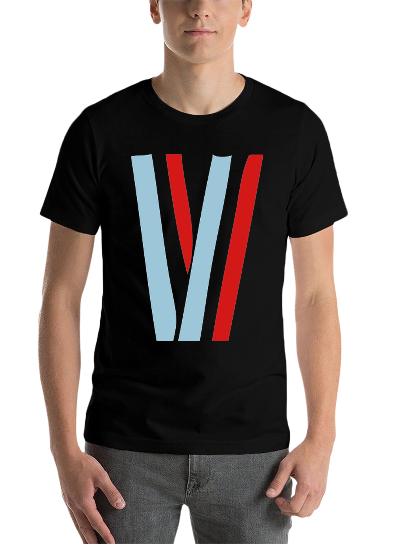 Black Retro Racing Stripe T-Shirt - Stylish Motorsport Tee view 7