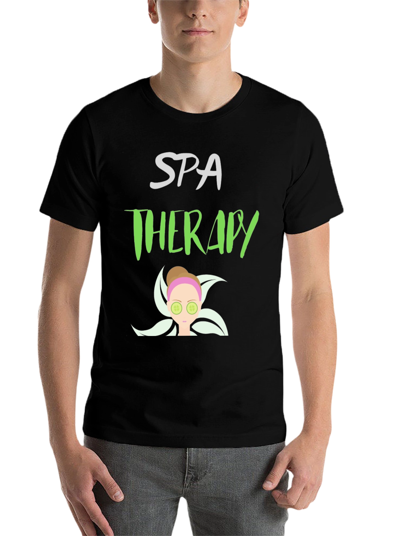 Black Spa Therapy T-Shirt view 7