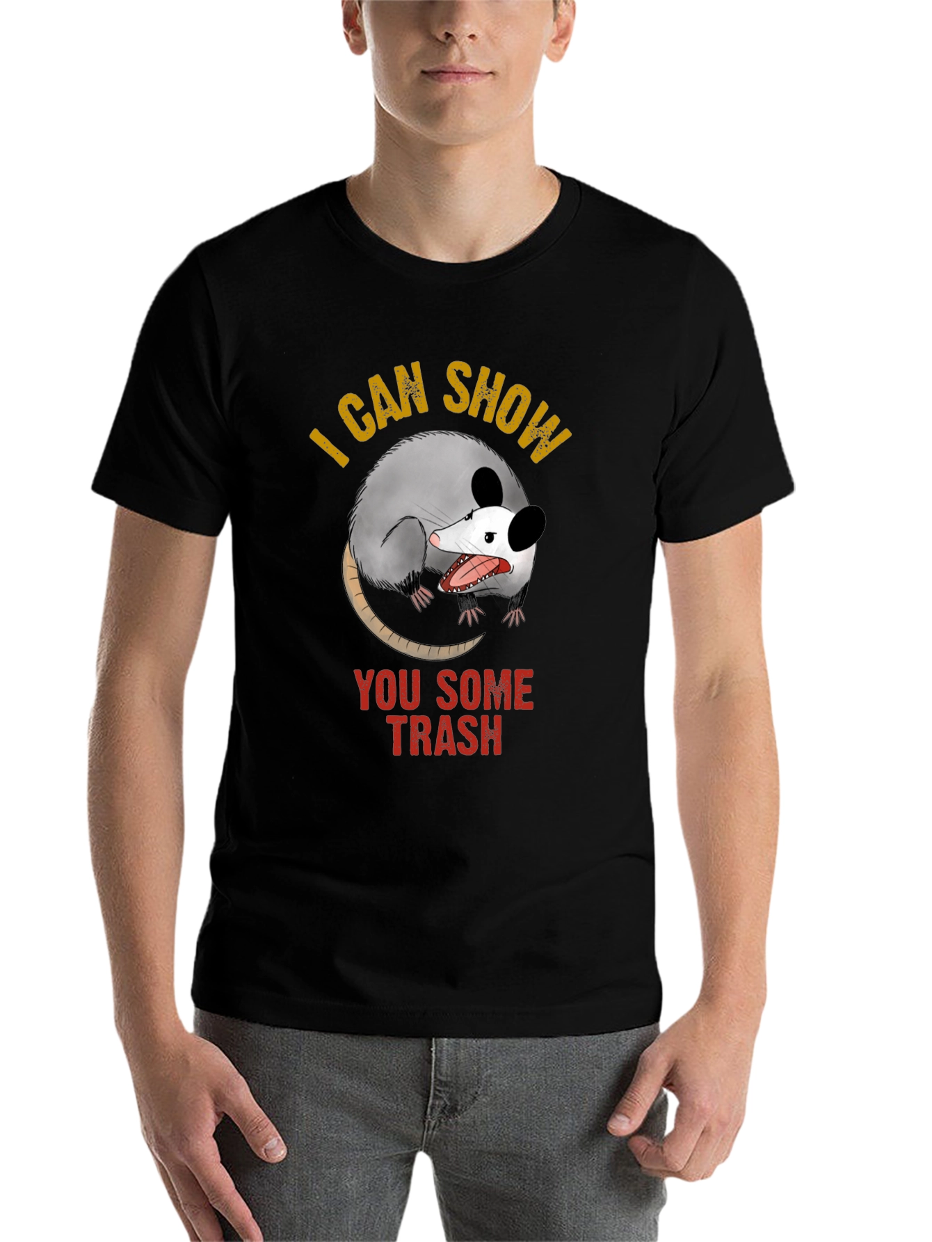 Black I Can Show You Some Trash Graphic T-Shirt view 7