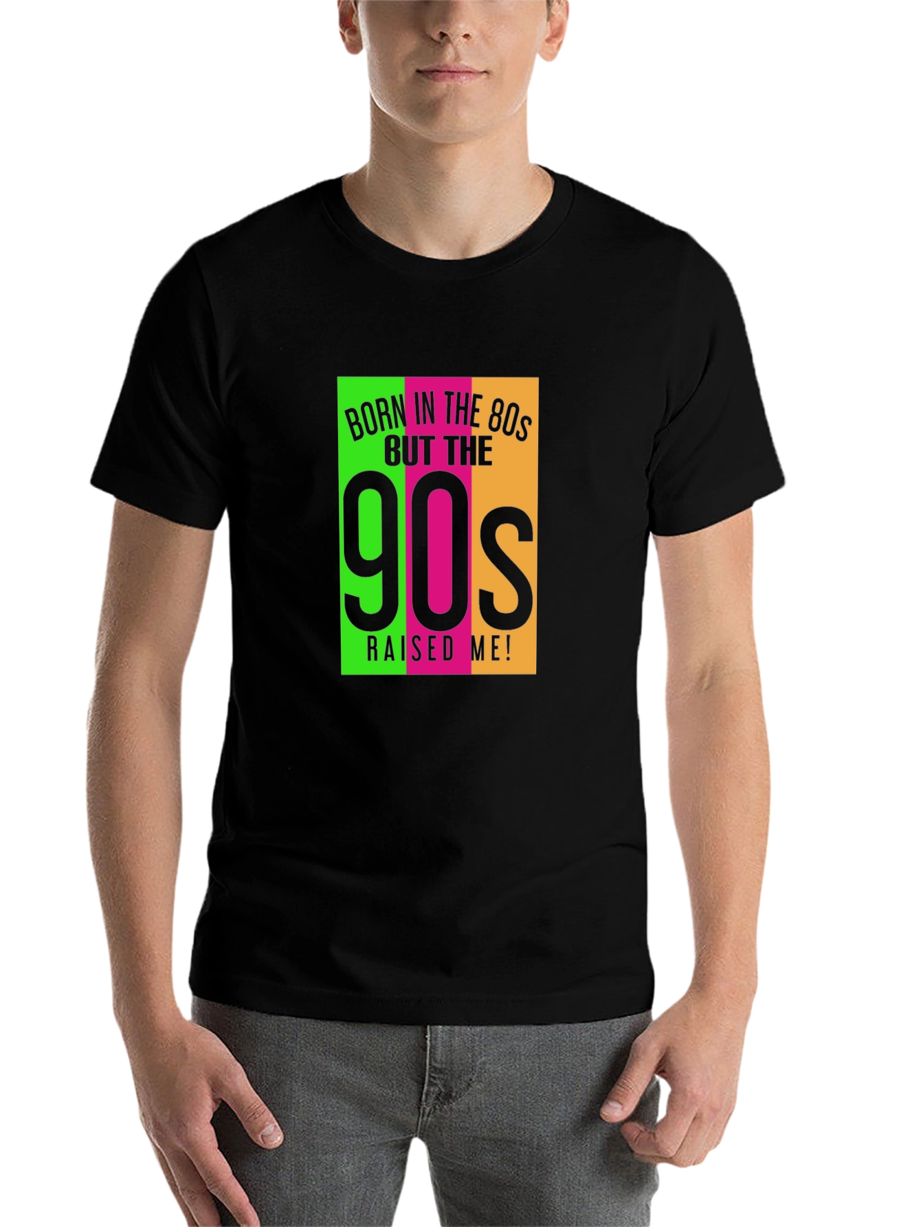 Black Born in the 80s 90s Raised Me Graphic Tee view 7