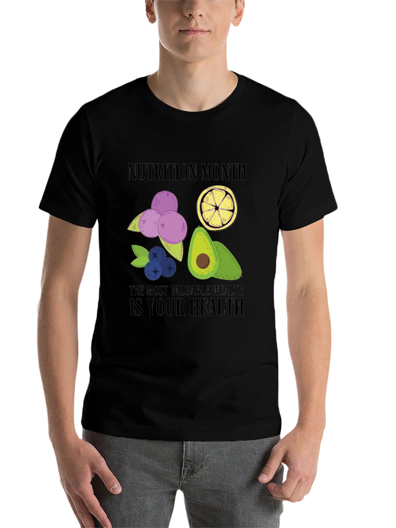 Black Nutrition Month T-Shirt: Healthy Wealth view 7