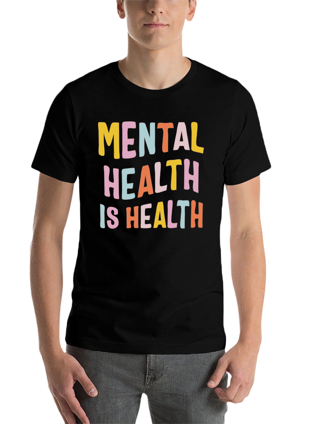 Black Mental Health Is Health Graphic Tee - Black view 7
