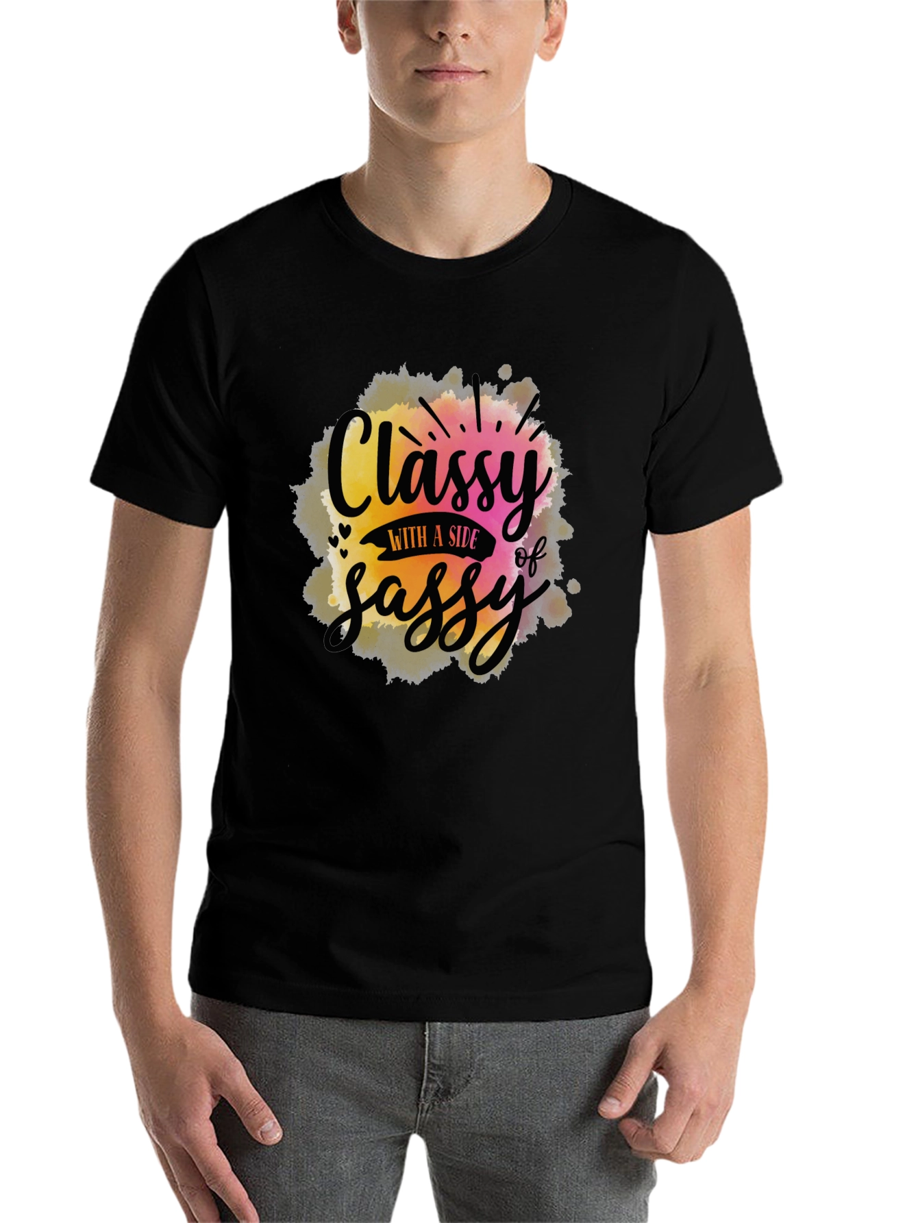 Black Classy With A Side of Sassy Graphic Tee view 7