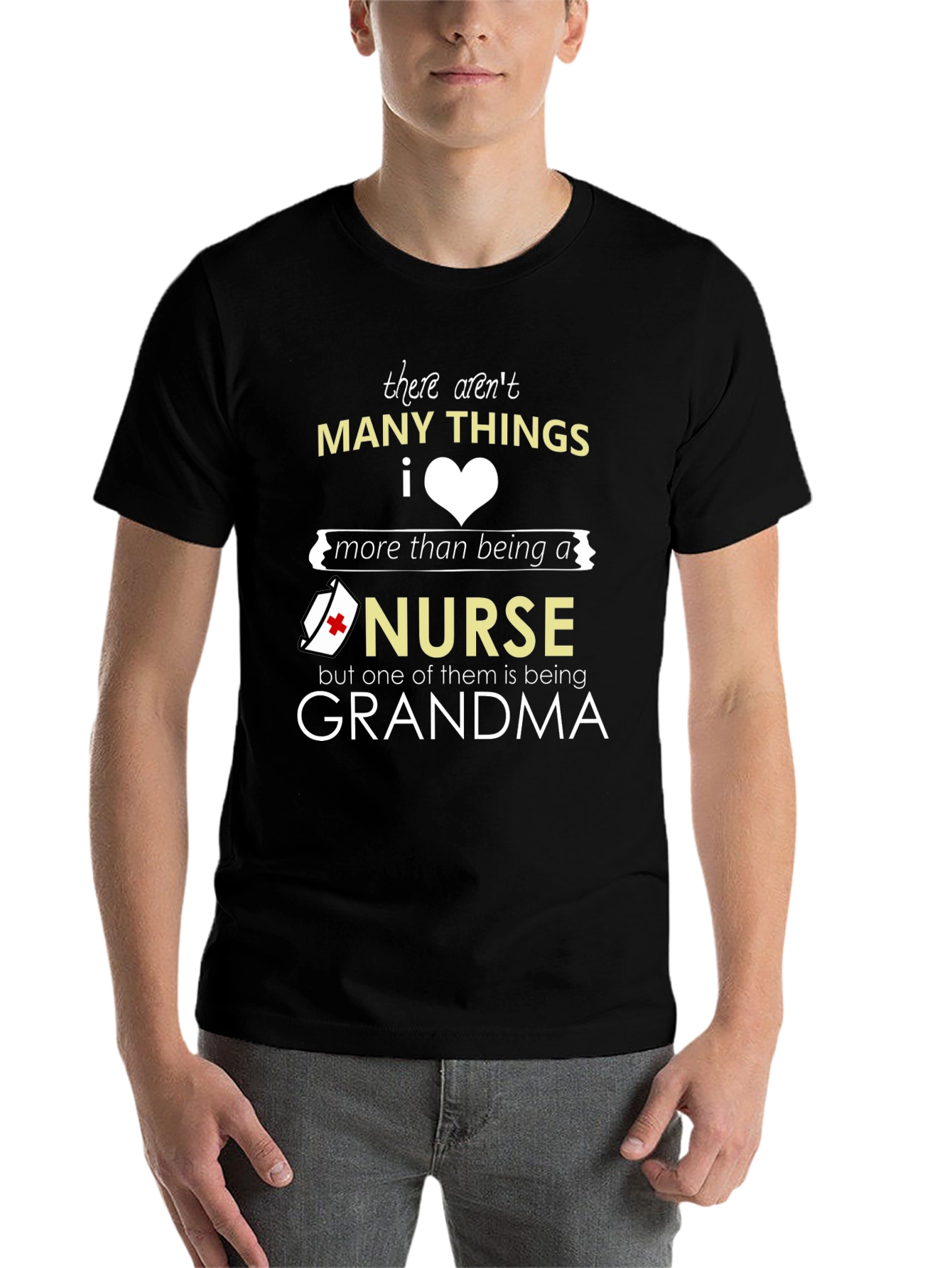 Black Nurse Grandma T-Shirt: Many Things I Love view 7