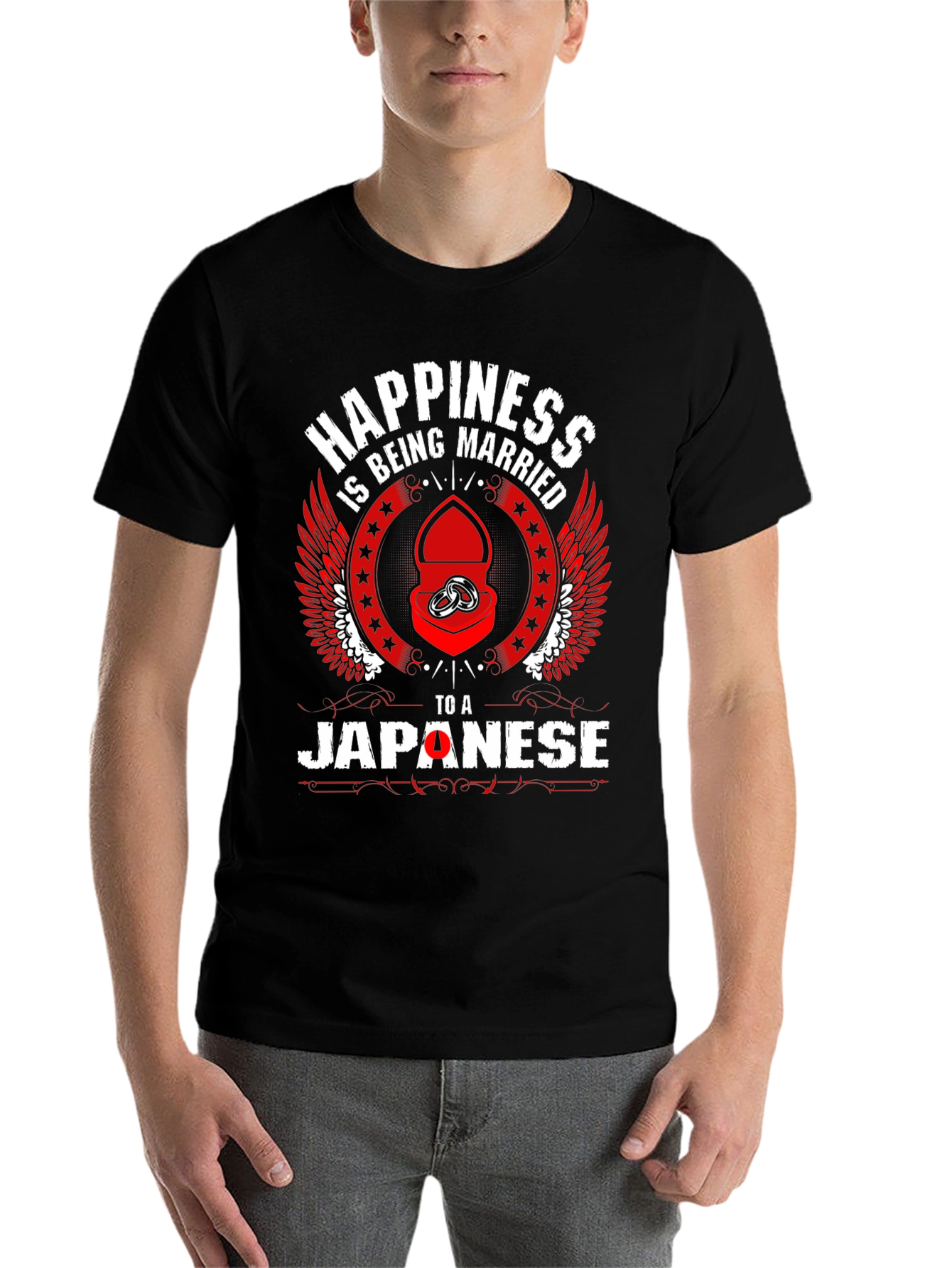 Black Happiness Being Married to a Japanese T-Shirt view 7